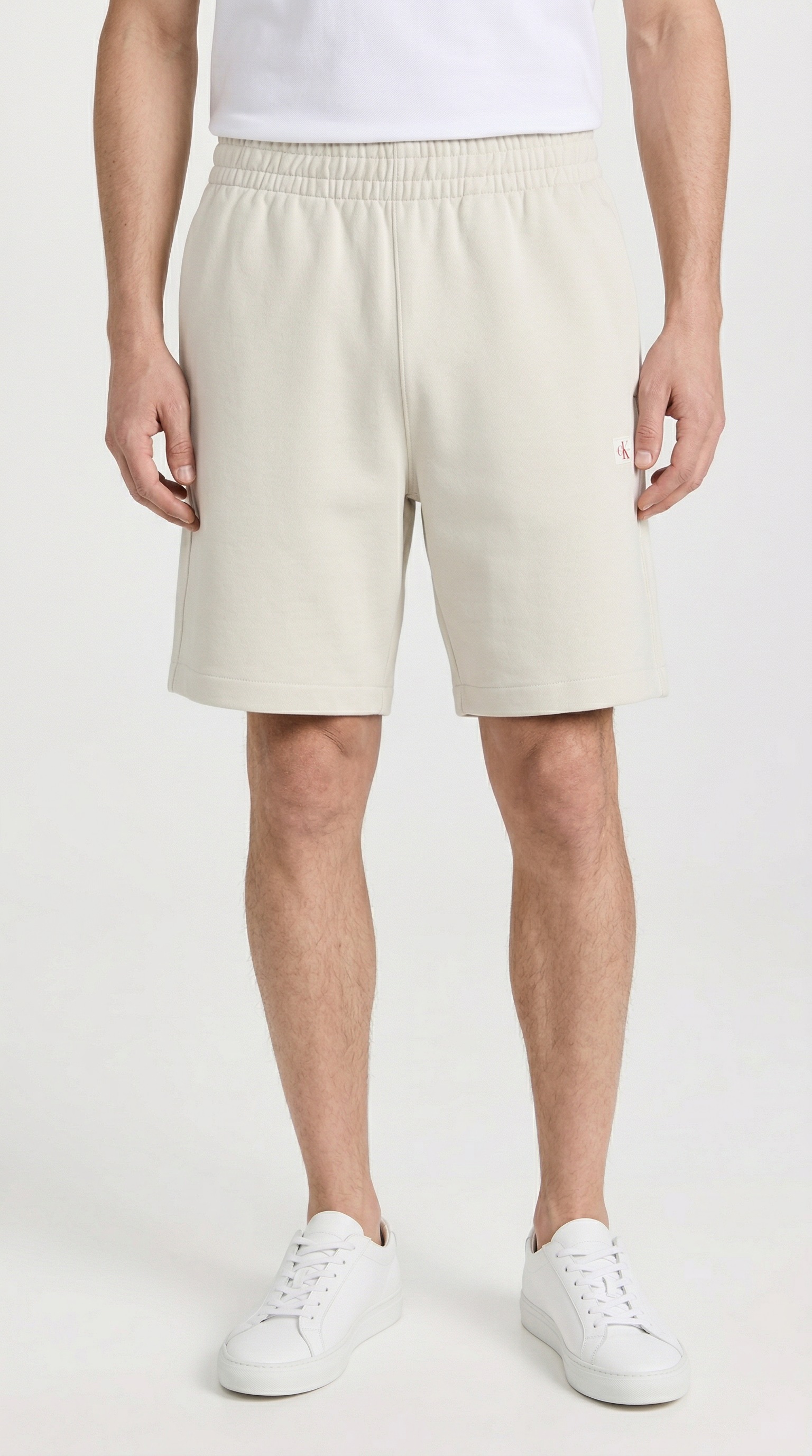 Image of Calvin Klein Jeans Sweatshorts Regular Fit, Logo-Badge, Seitentaschen