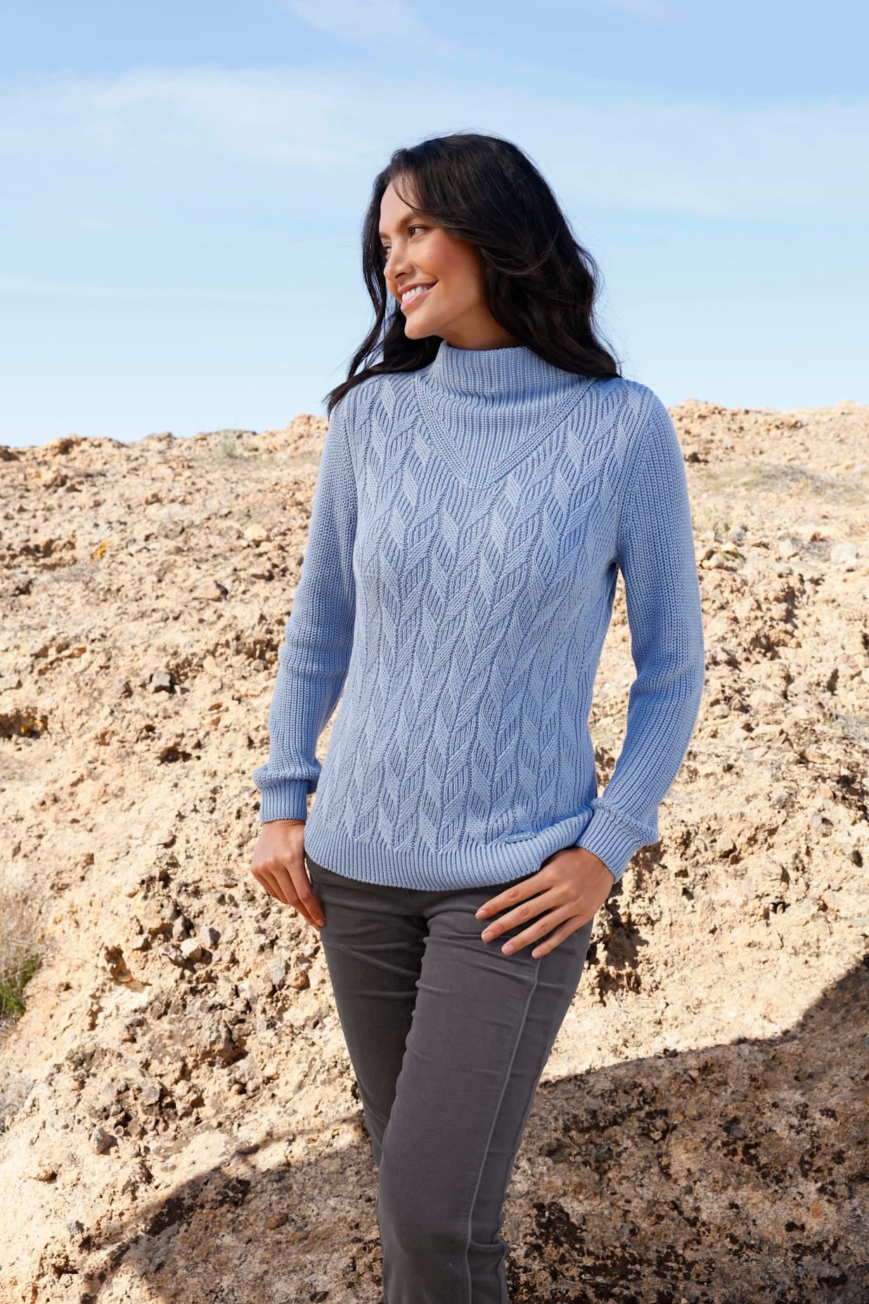 Casual Looks Stehkragenpullover "Langarm-Pullover"