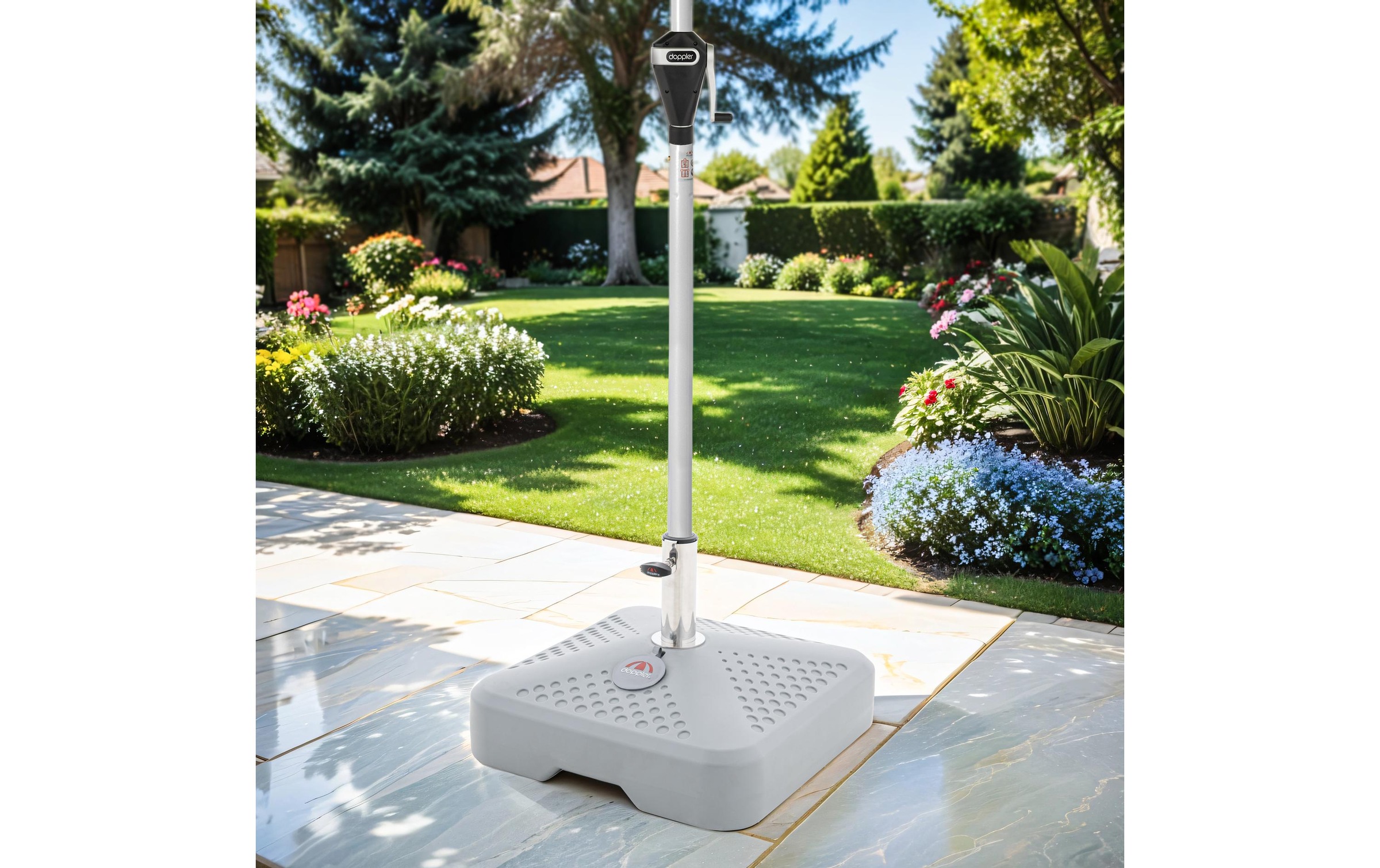 doppler® Kunststoffschirmständer »Beschwerer Active FILL-IT 3-in-1« hellgrau