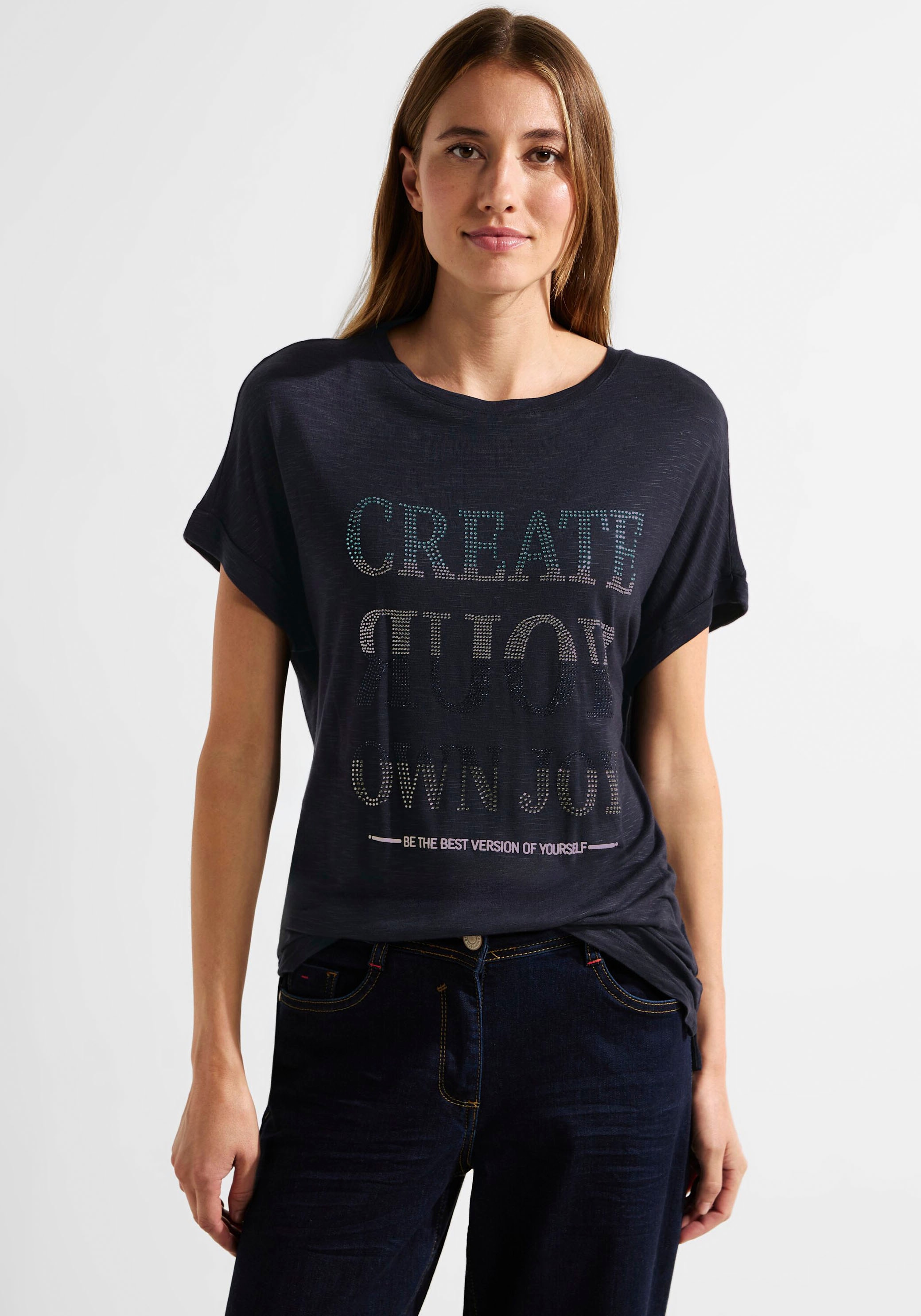♕ Cecil T-Shirt, mit Dekosteinen versandkostenfrei bestellen