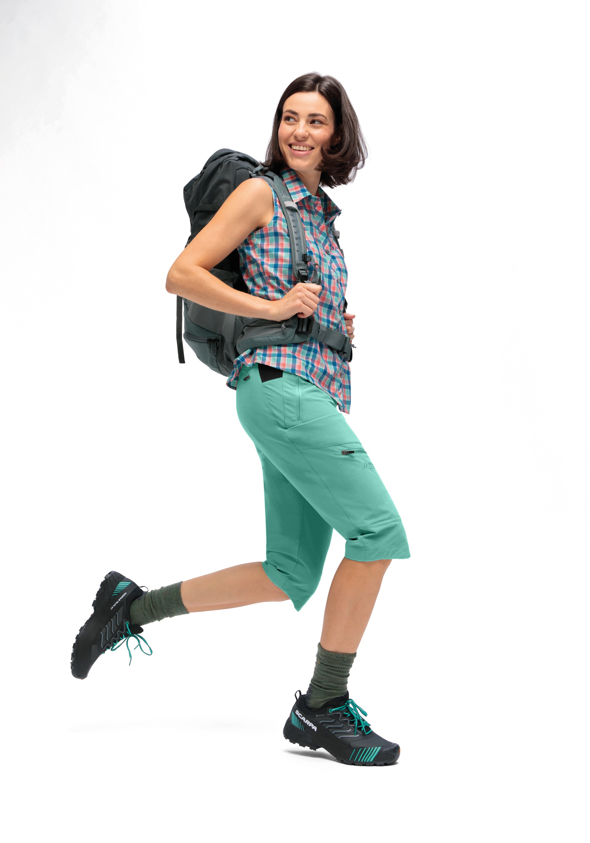 Maier Sports Outdoorhose »Inara slim Capri Vario«  Damen Wanderhose, elastische Funktionshose mit 4 Taschen, Slim Fit