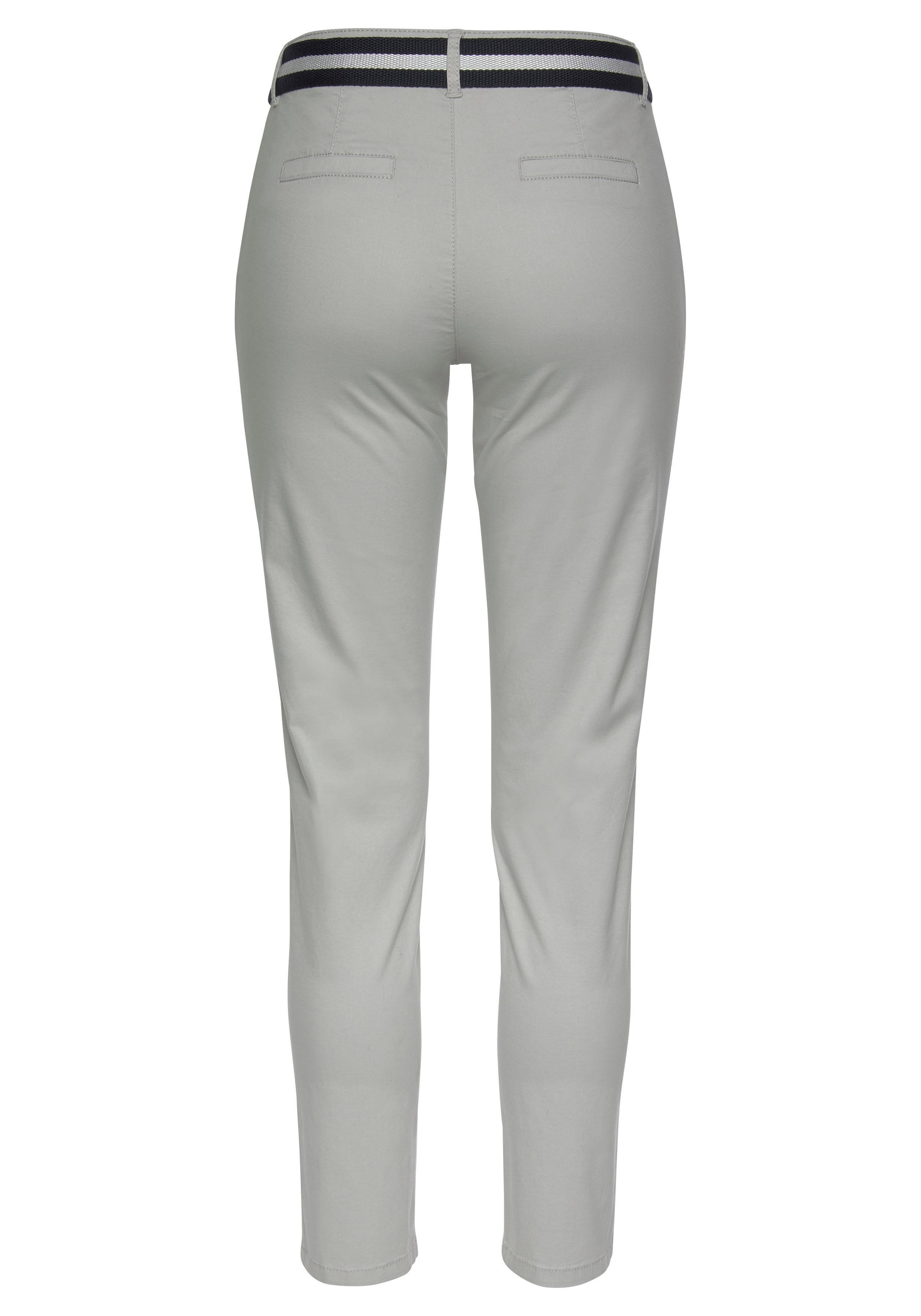 TOM TAILOR Polo Team 7/8-Hose, (Set, 2 tlg., mit Gürtel), mit halb verdeckter Knopfleiste