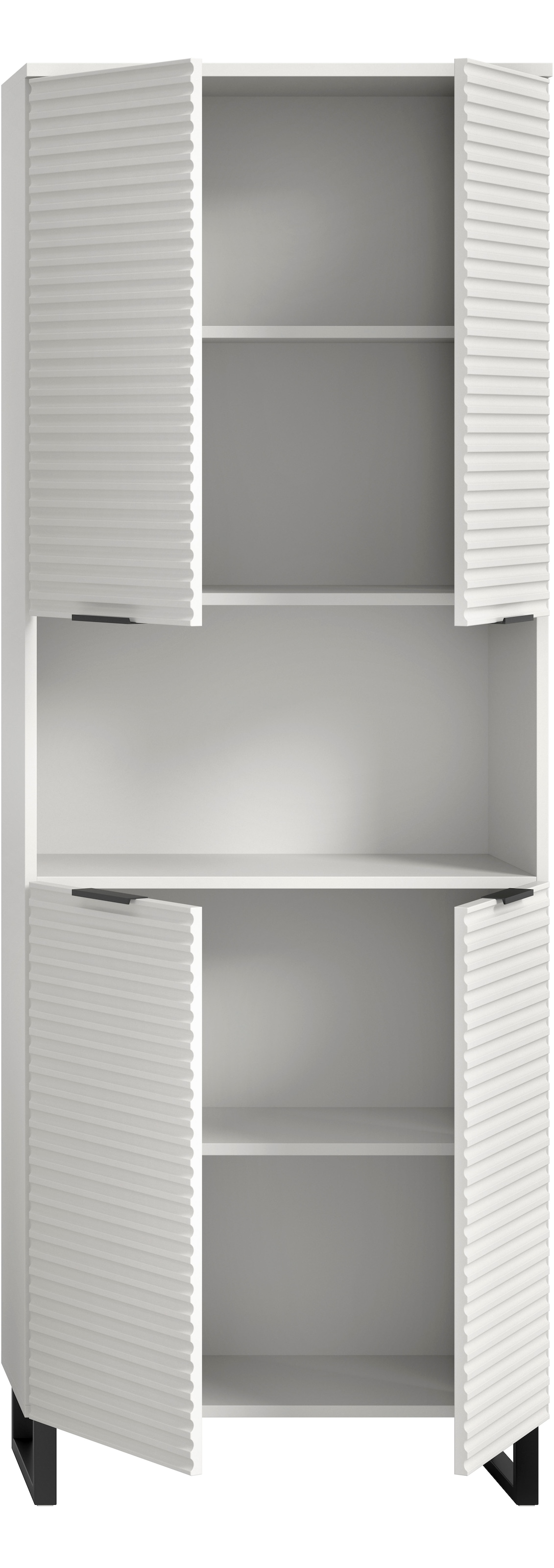 welltime Hochschrank »Litica, Höhe 193 cm, 4 Türen, 2 Einlegeböden, 1 offenes Fach« Badschrank, Standschrank, Badezimmer, Bad-Möbel