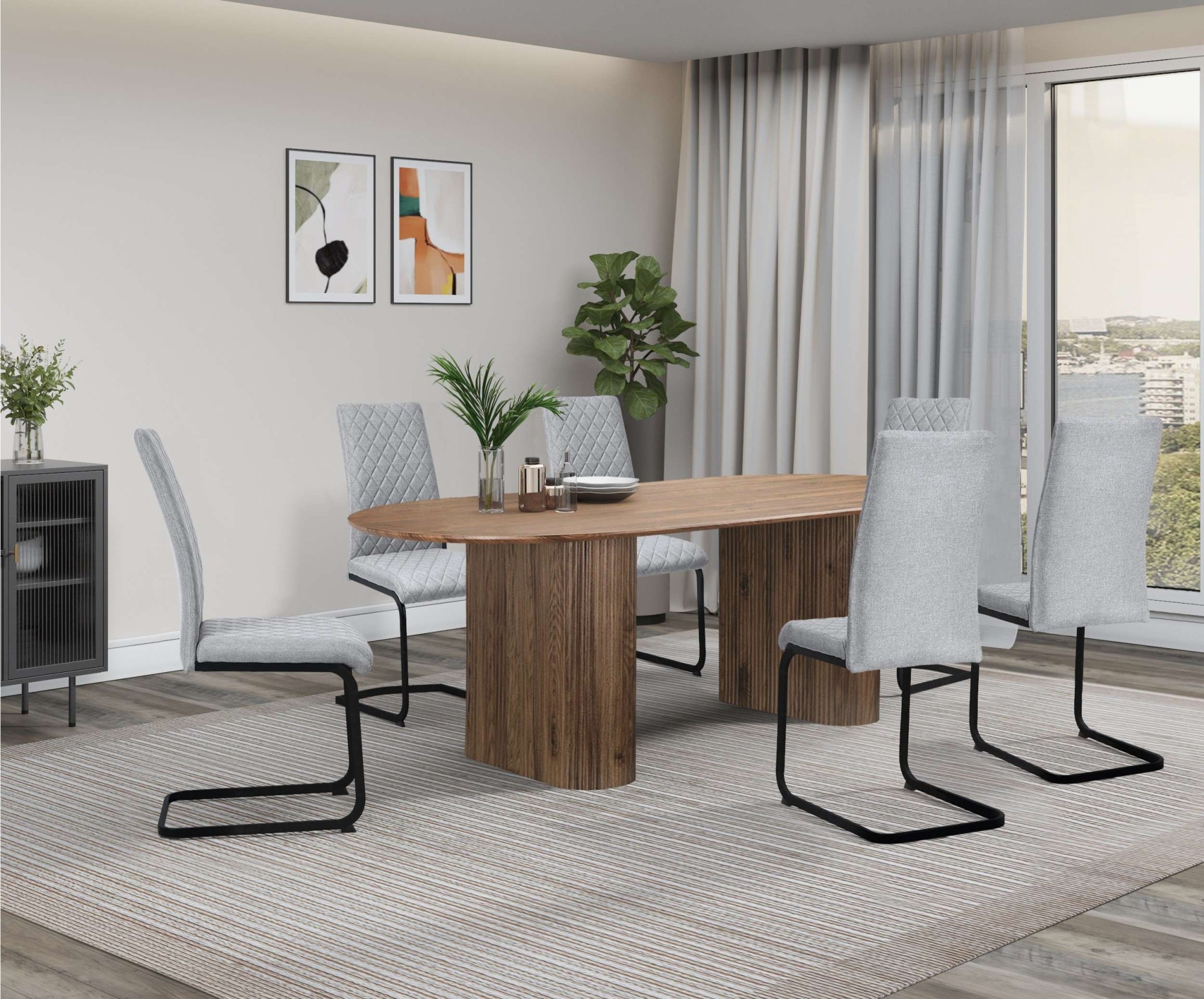 GOODproduct Chaise de salle à manger »Valbourg« () 2 cuisFreischwinger, gepolsterte Rückenlehne und Sitzfläche, Sitzhöhe 48 cm