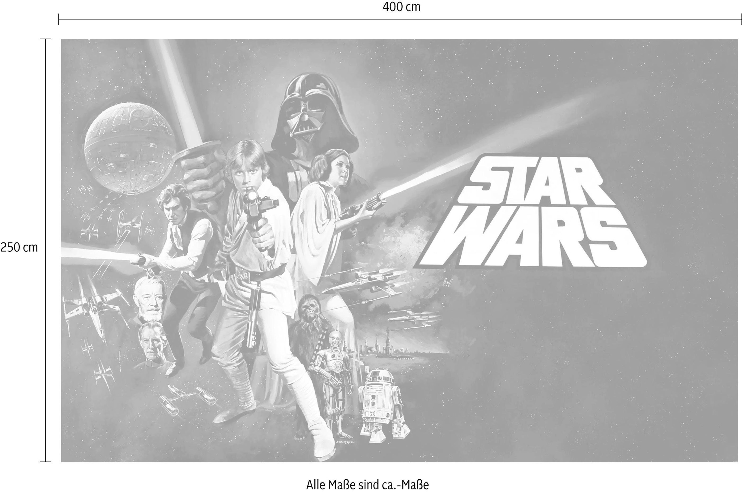 Komar Vliestapete »Digitaldruck Vlies - Star Wars Poster Classic 1 - Grösse 400 x 250 cm«, bedruckt, Kinderzimmer