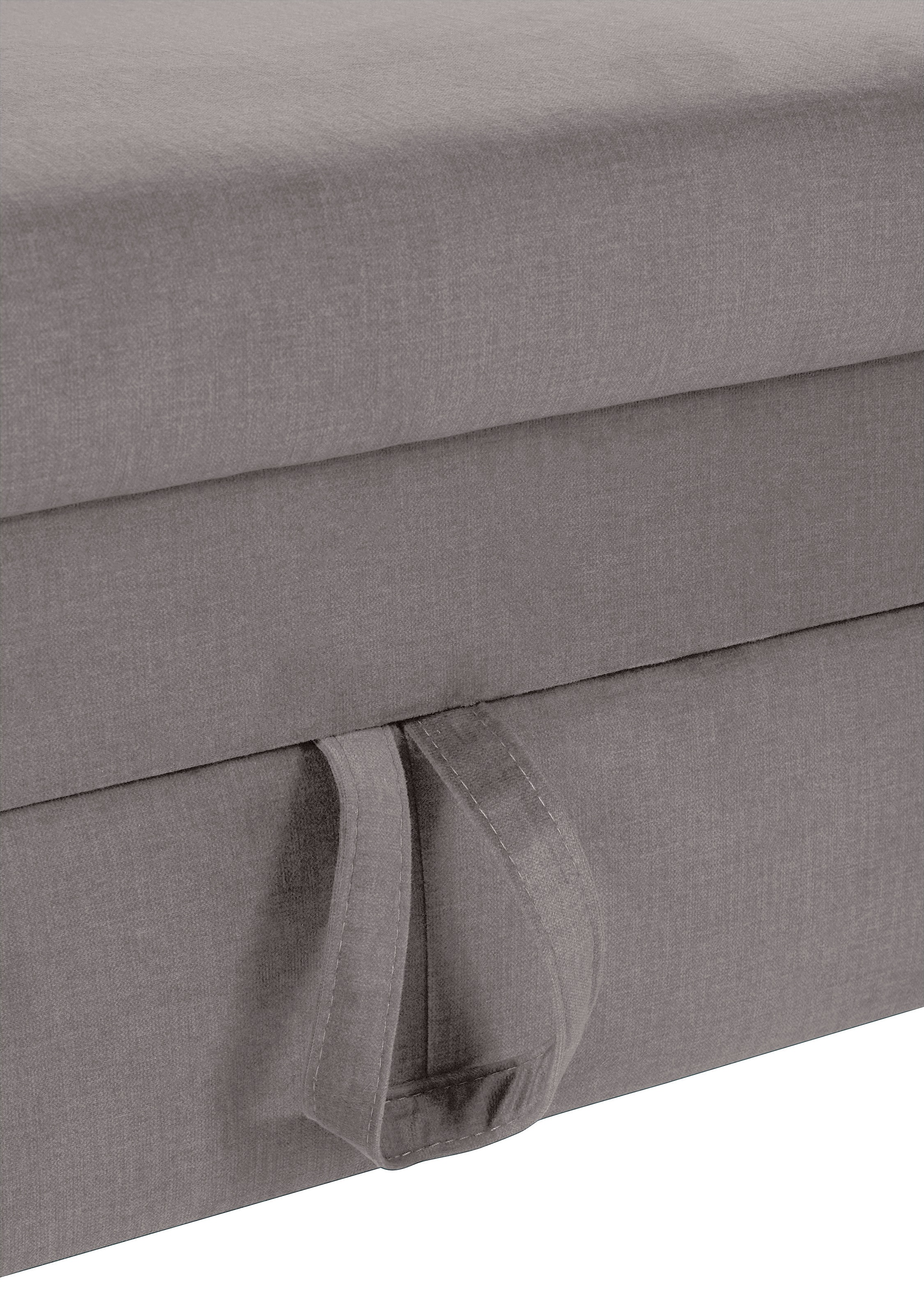 COTTA Canapé d'angle »Morven L-Form« wahlweise mit Bettfunktion, Bettkasten & Wireless-Charger