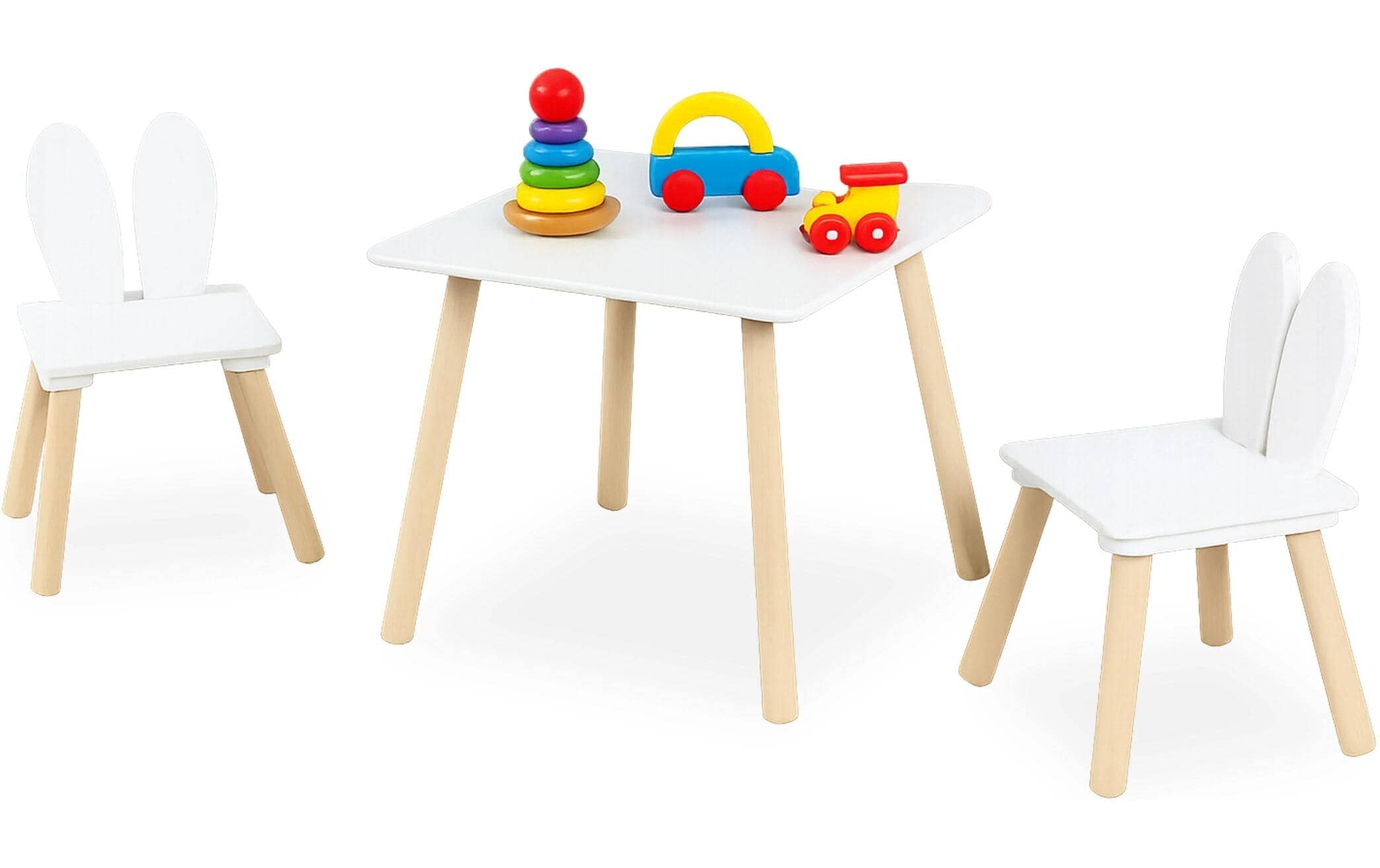 Image of relaxdays Kindersitzgruppe "Kaninchenohren" Set, 3 tlg. tlg.