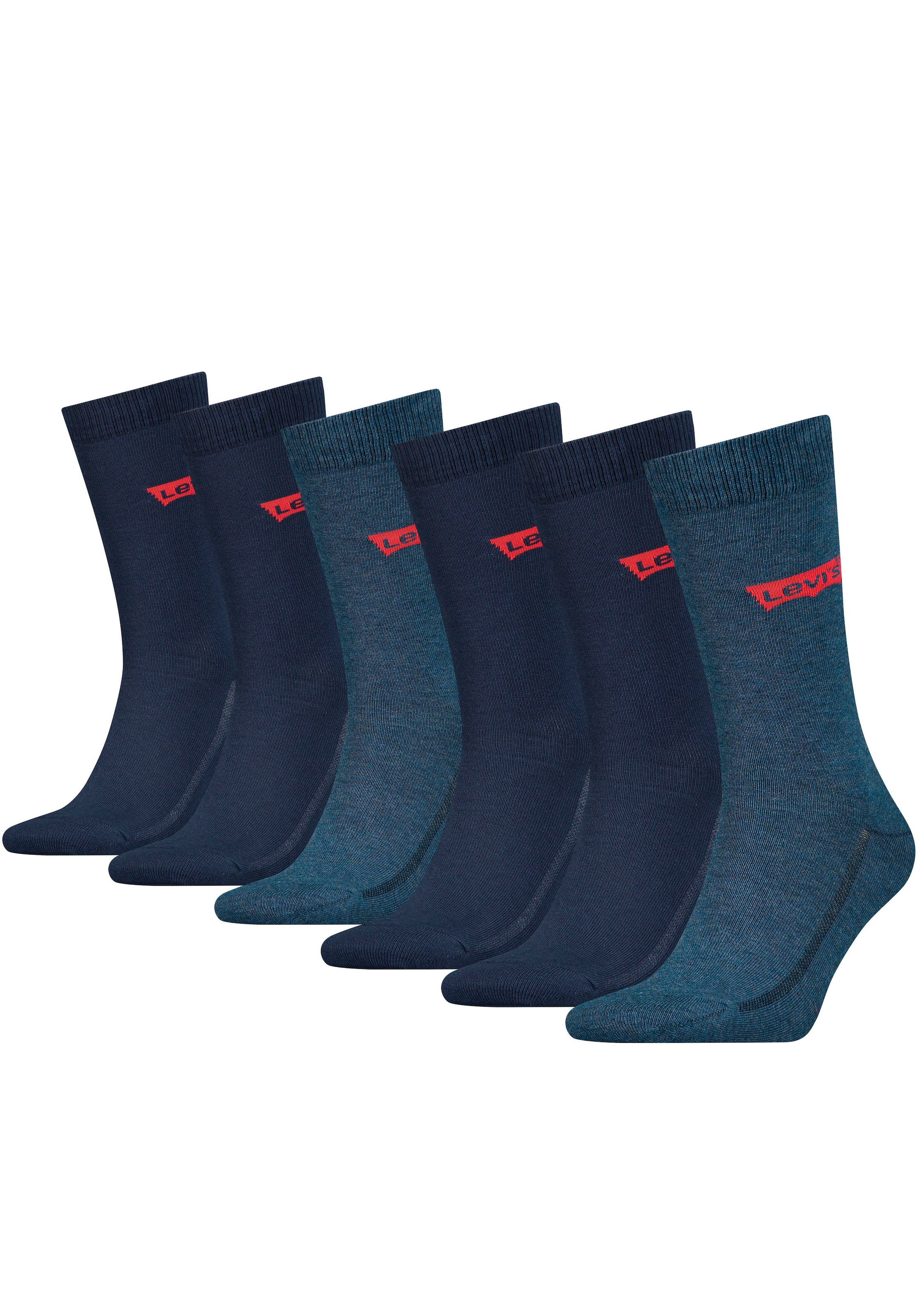 Image of Levis Socken "LEVIS REGULAR CUT BATWING LOGO 6P RECYCLED CO ECOM" Packung, 6 Paar, 6 Paar tlg. mit breitem Logobund
