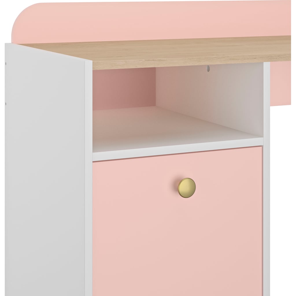 Gami Schreibtisch »Romy«, (1 St.), Elegantes Design für eine sanfte und feminine Atmosphäre.