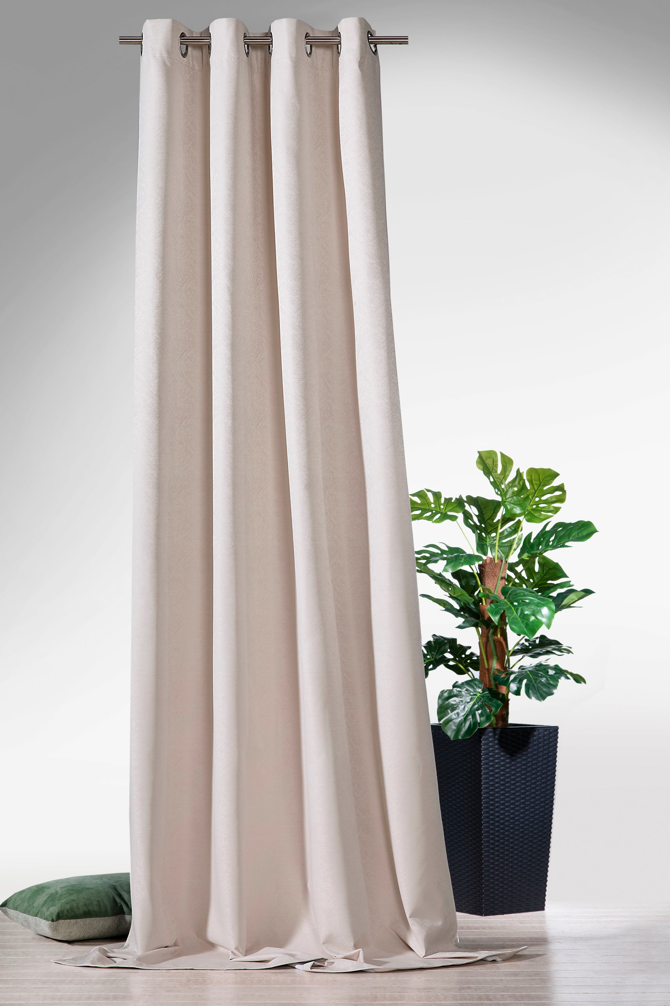 Image of Weckbrodt Vorhang "Lucca" Ösen 1 Stk. tlg. Jacquard, blickdicht, Thermo, Verdunkelung, abdunkelnd, Gardine, Store