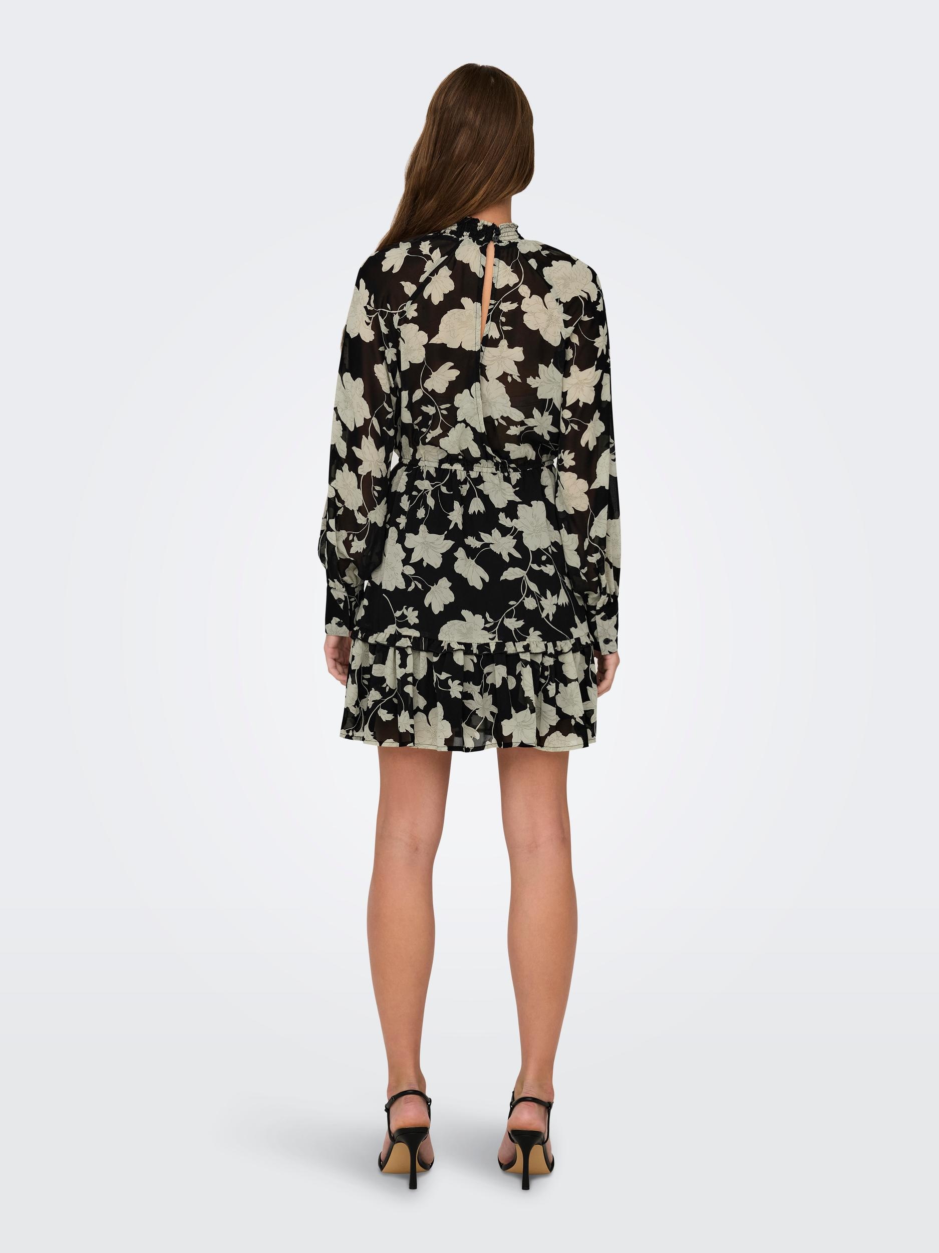 ONLY Blusenkleid »ONLLINNEA L/S SMOCK DRESS EX PTM«, mit Volant  versandkostenfrei bestellen