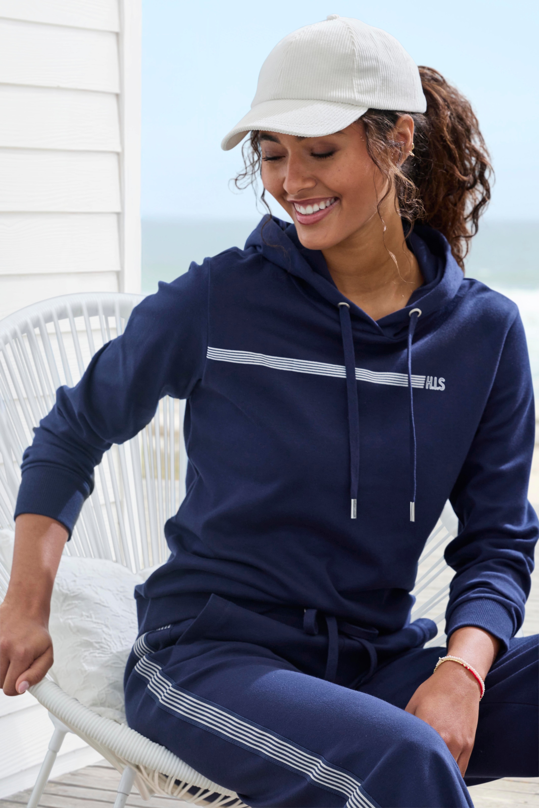 Image of H.I.S Hoodie, mit Streifenprint, Loungewear