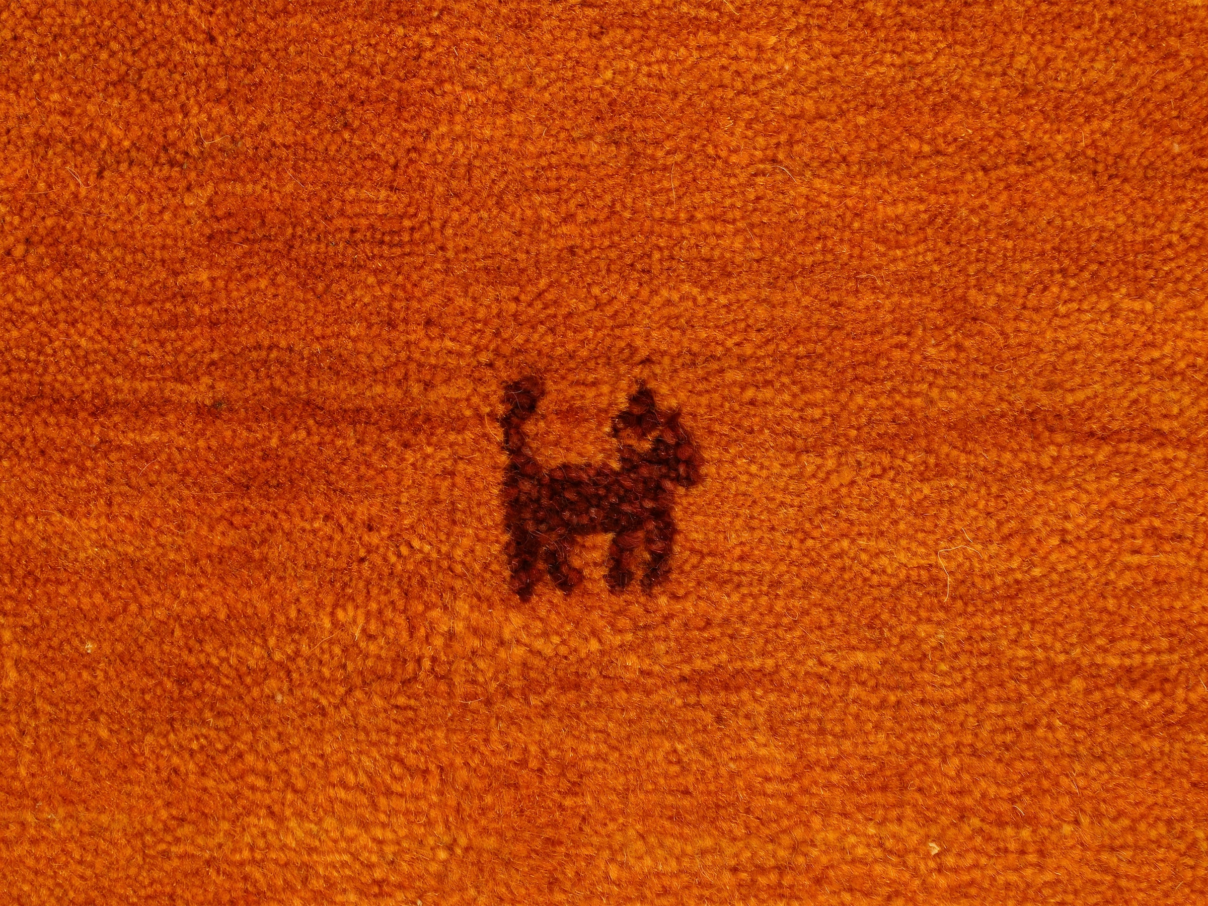 carpetfine Wollteppich »Gabbeh Uni, auch als Läufer erhältlich«, rechteckig, 15 mm Höhe, reine Wolle, handgewebt, Gabbeh Loom Tiermotiv, grosse Farbauswahl