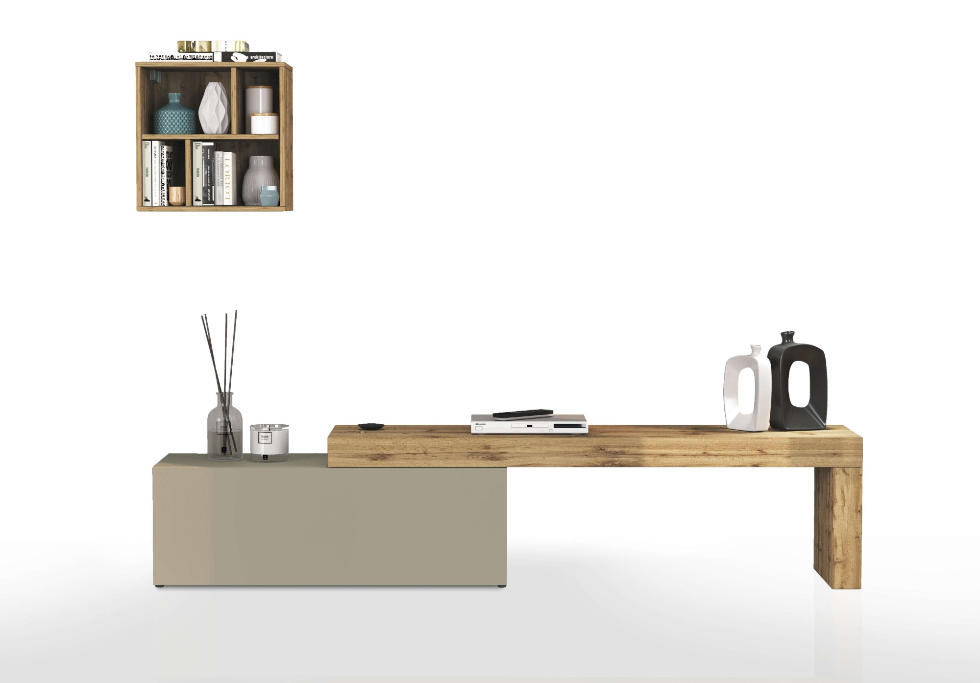 INOSIGN TV-Wand »Chronos TV-Set, Wohnwand – Elemente frei platzierbar, Made in Italy« Set, 2-er set, 2 Stk. tlg.