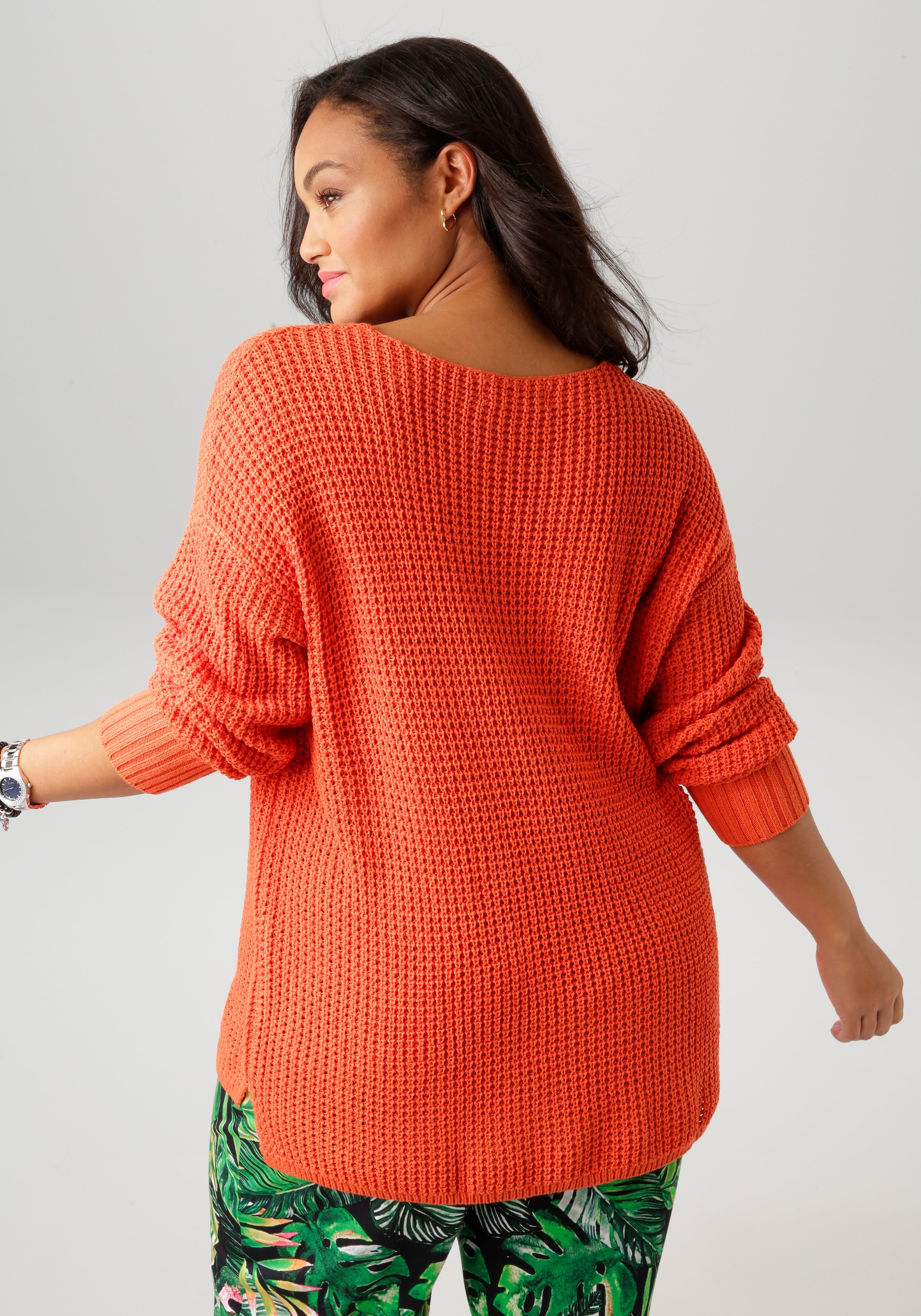 Aniston PLUS Strickpullover, im dezenten Ajour-Strickmuster - NEUE KOLLEKTION