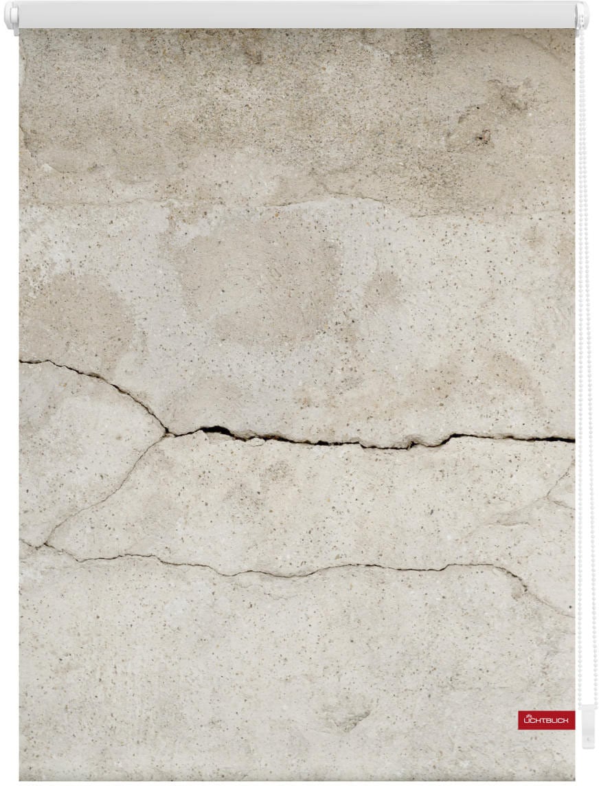 Image of LICHTBLICK ORIGINAL Seitenzugrollo "Rollo Klemmfix, ohne Bohren, Verdunkelung, Beton - Grau" verdunkelnd Verdunkelung energiesparend freihängend