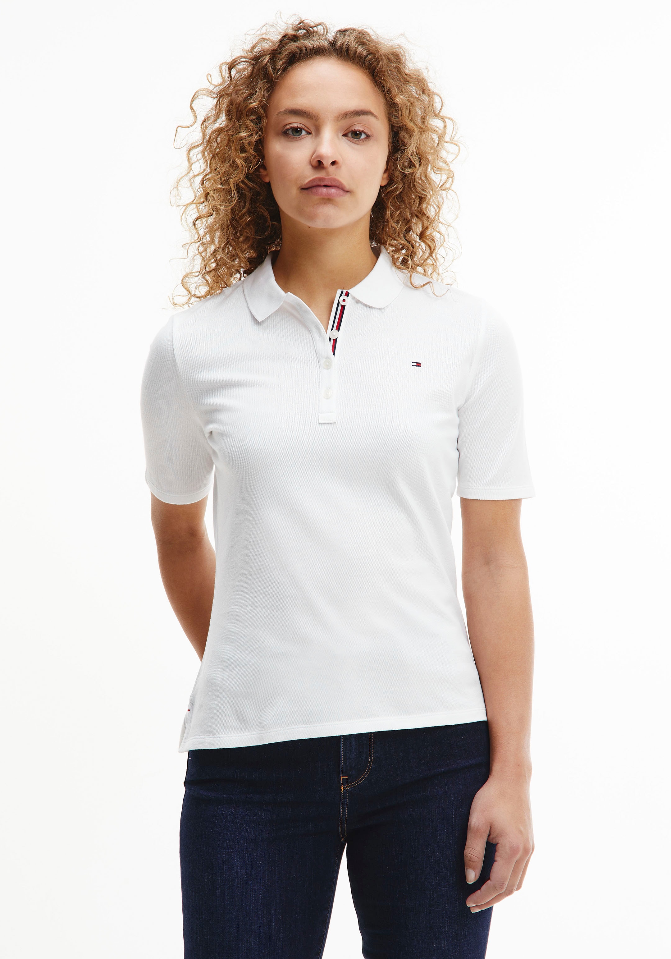 Image of Tommy Hilfiger Poloshirt »TH ESSENTIAL REG POLO SS«, mit Tommy Hilfiger Logo-Flag & Tommy Streifen an der Knopfleiste bei Ackermann Versand Schweiz