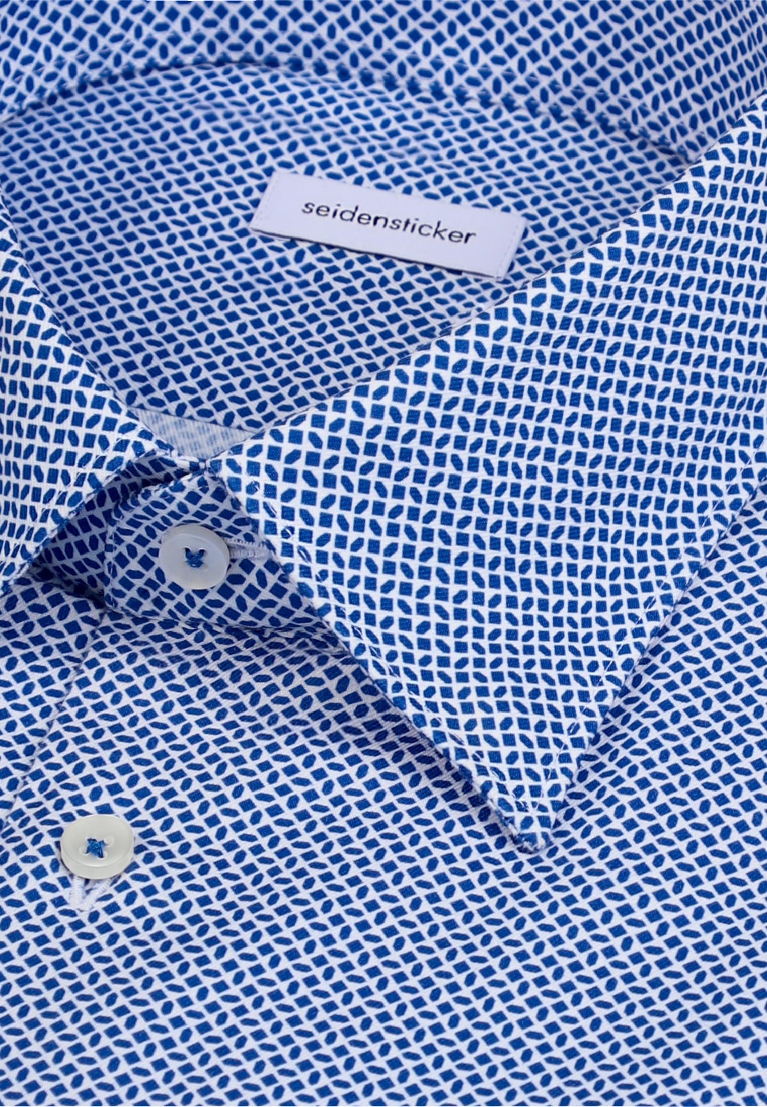 seidensticker Chemise d'affaires »Schwarze Rose« Shaped 1/1 Covered-Button-Down-Kragen Druck