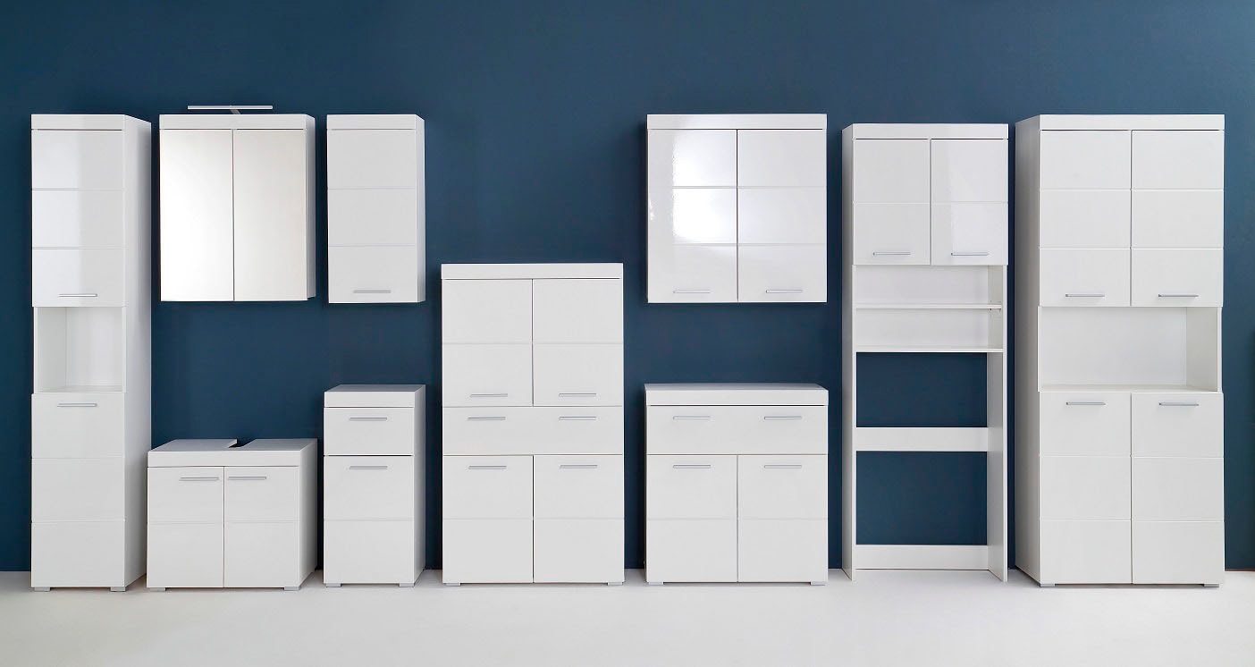 welltime Armoire suspendue »Avena« Badschrank breit mit verstellbaren Böden - Masse (B/T/H) 73/23/77 cm