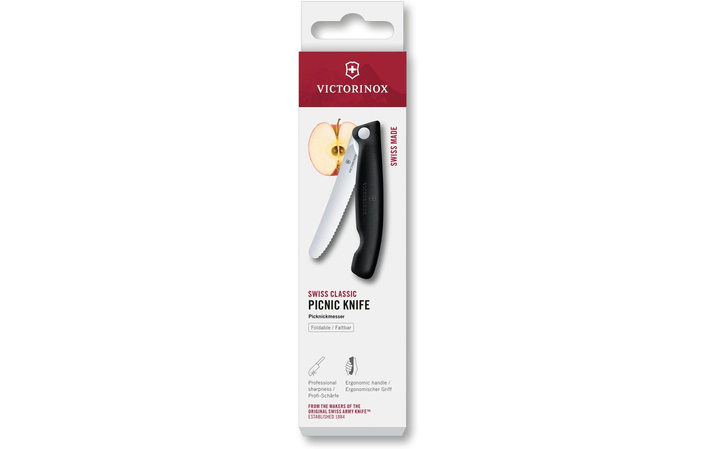 Victorinox Swiss Classic Black 11cm Serrated Picnic Knife