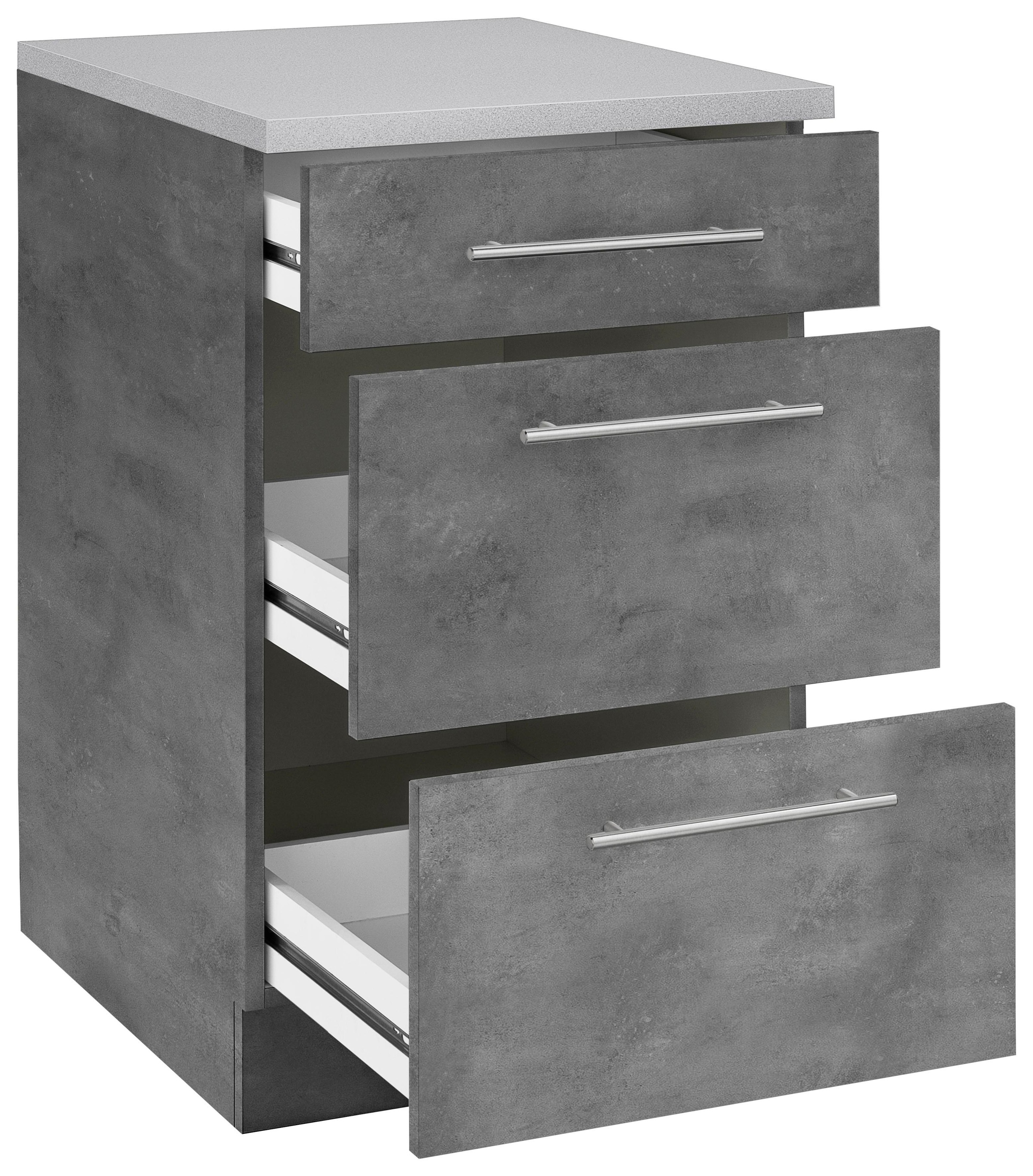 wiho Küchen Unterschrank »Cali« 50 cm breit, mit 2 grossen Auszügen