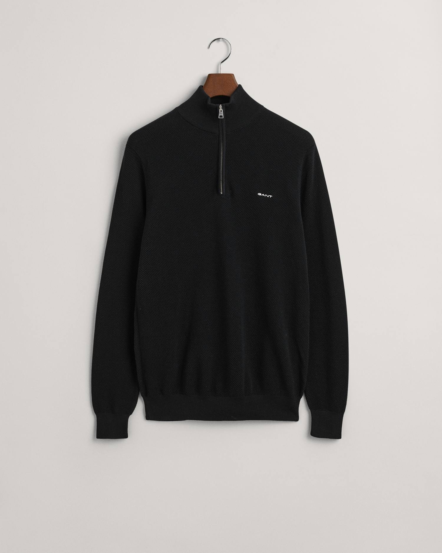 Gant Troyer »COTTON PIQUE HALF ZIP«, mit Piqué-Struktur