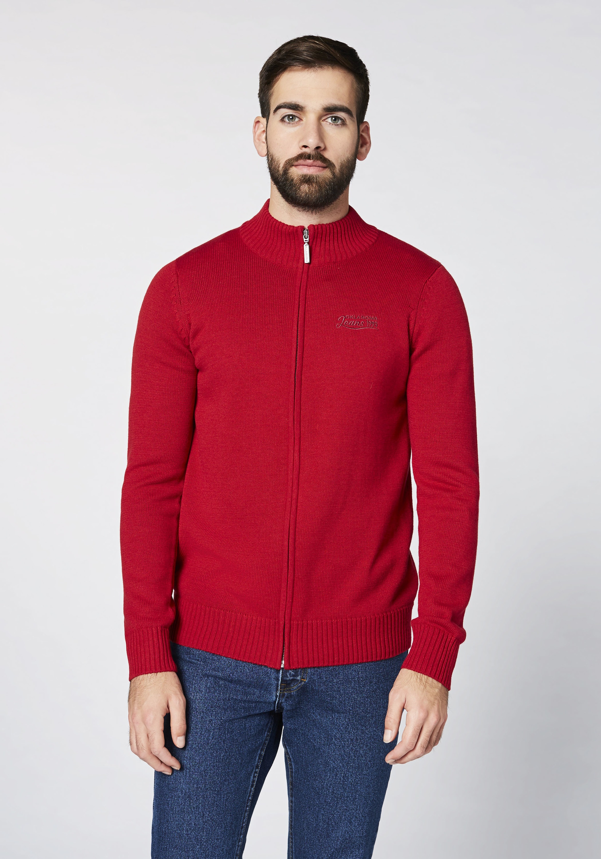 Herren Strickjacke »aus weichem Materialmix«