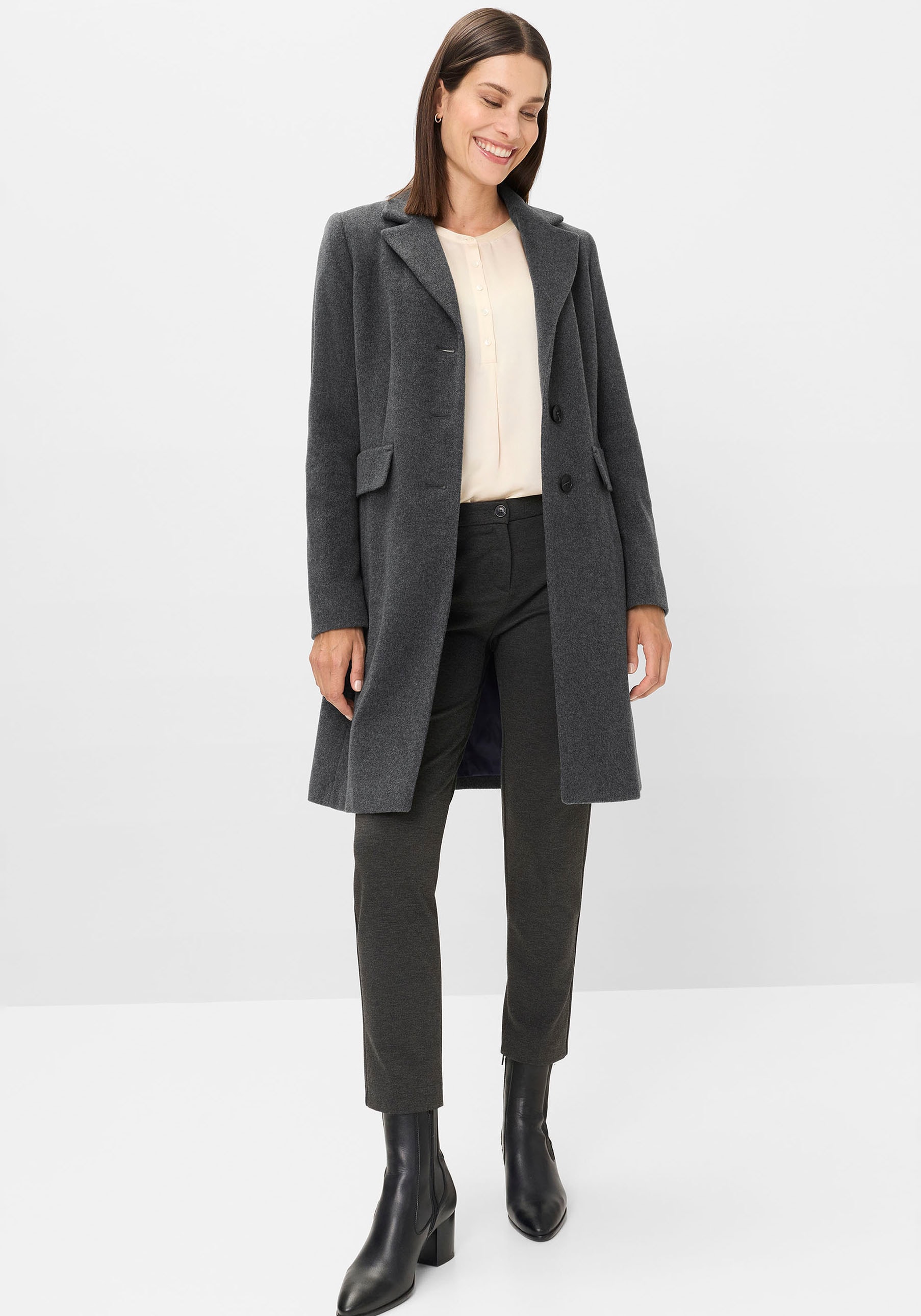 Fuchs Schmitt Manteau en laine »Wollkurzmantel« mit Reverskragen