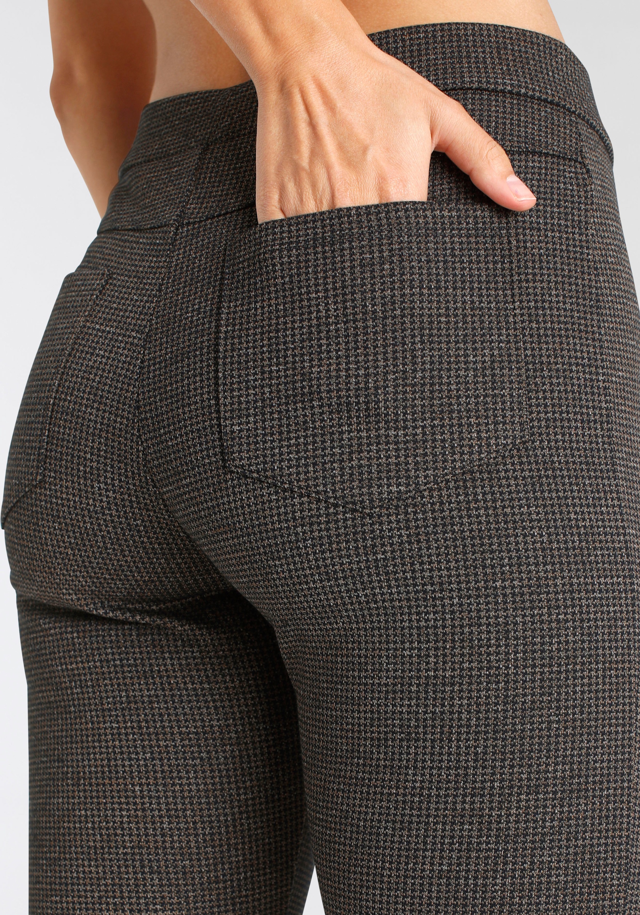 LASCANA Leggings, mit Ajour Karomuster