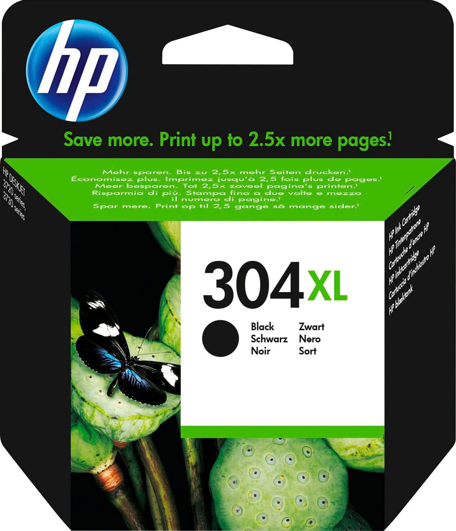 Image of HP Tintenpatrone "HP original Druckerpatrone 304XL Black" 3 Probemonate gratis* drucken