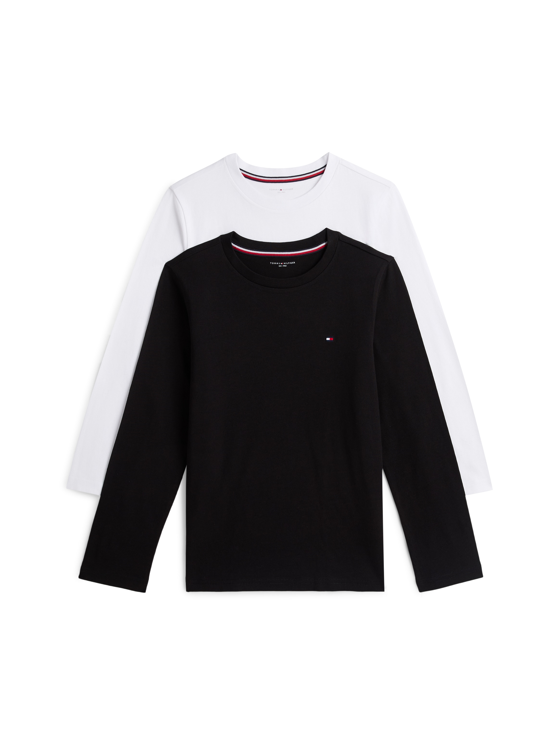Tommy Hilfiger Underwear T-shirt à manches longues »2P CN TEE LS« Paquet, pack de 2, 2 avec étiquette de marque