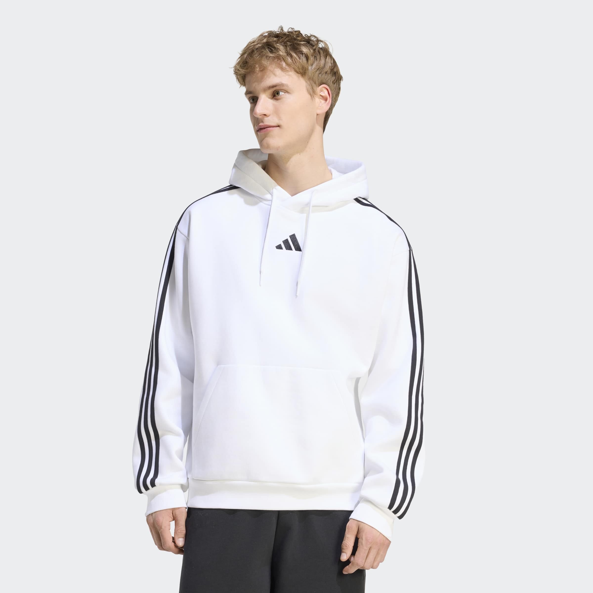 Image of adidas Sportswear Kapuzensweatshirt "ESSENTIALS 3-STREIFEN FLEECE-HOODIE"