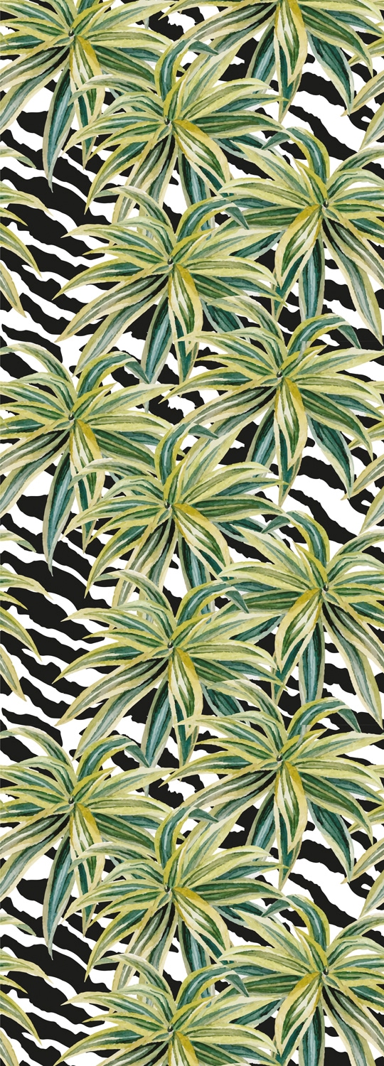 Image of queence Vinyltapete "Madison" Motiv bedruckt botanisch floral gemustert natürlich glatt 90x250cm, selbstklebend, kinderleichte Anbringung, Sticker