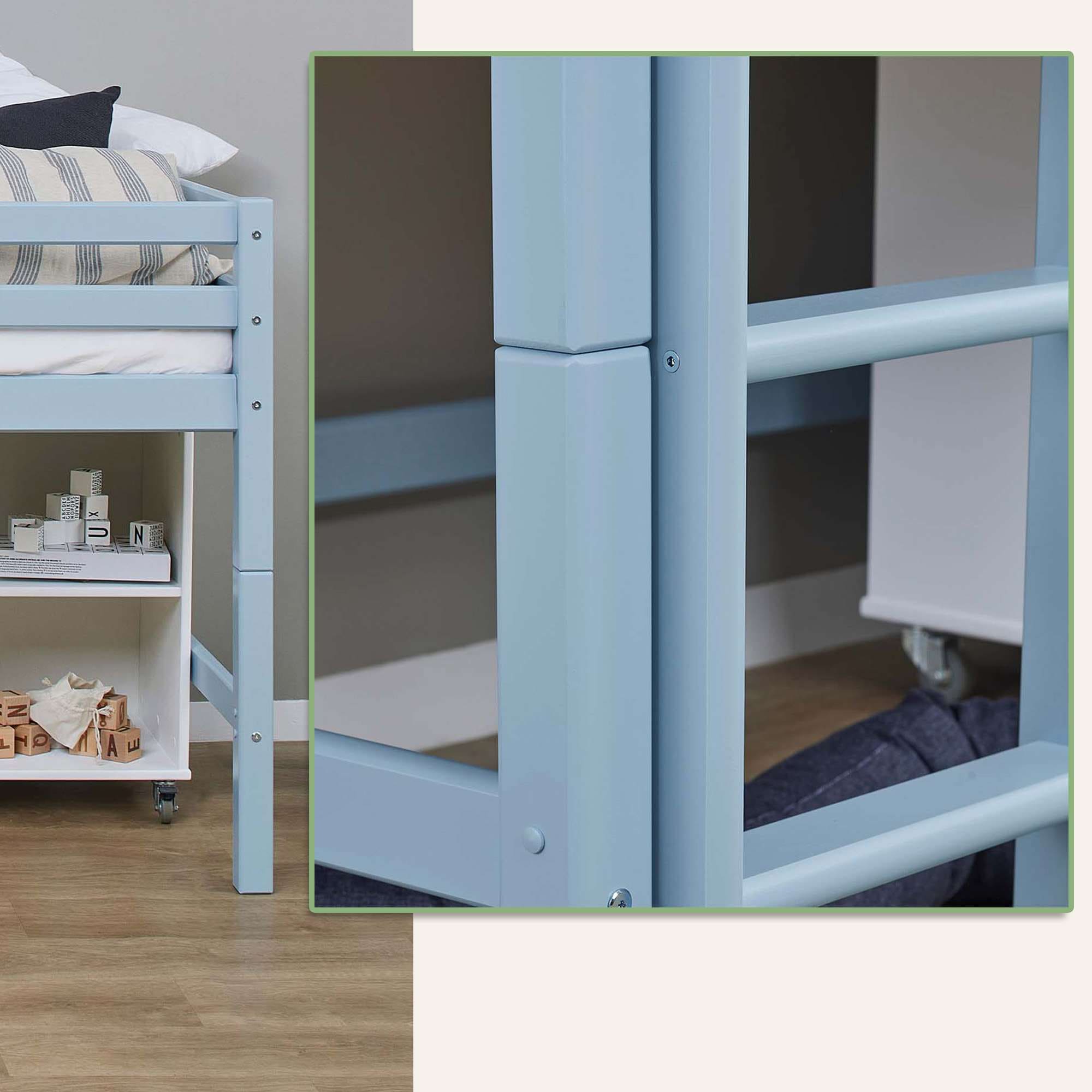 Hoppekids Hochbett »ECO Dream MY COLOR« Set, Bett,  90x200, umbaubar in Einzelbett, 4 Farben
