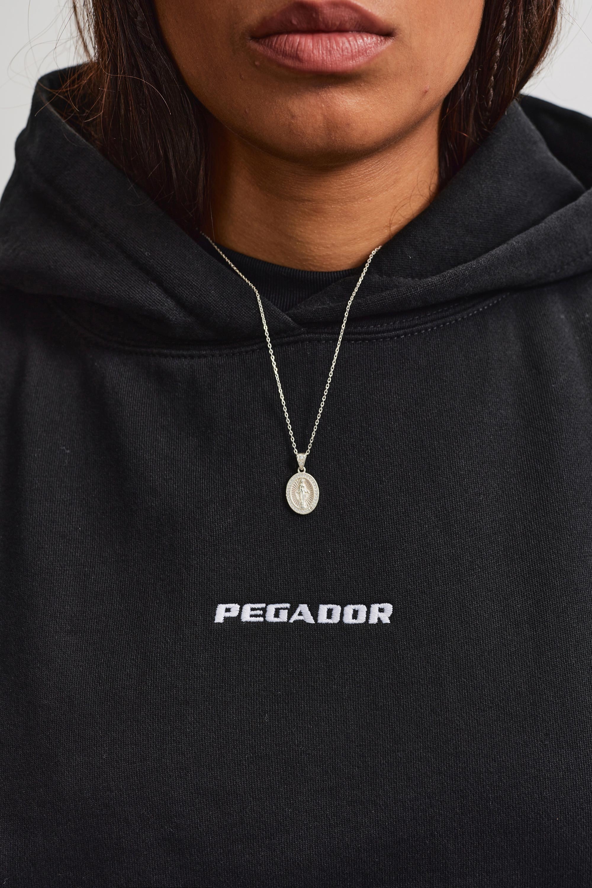 PEGADOR Sweat à capuche »CLARITA LOGO OVERSIZED HOODIE«, mélange de coton, oversize

