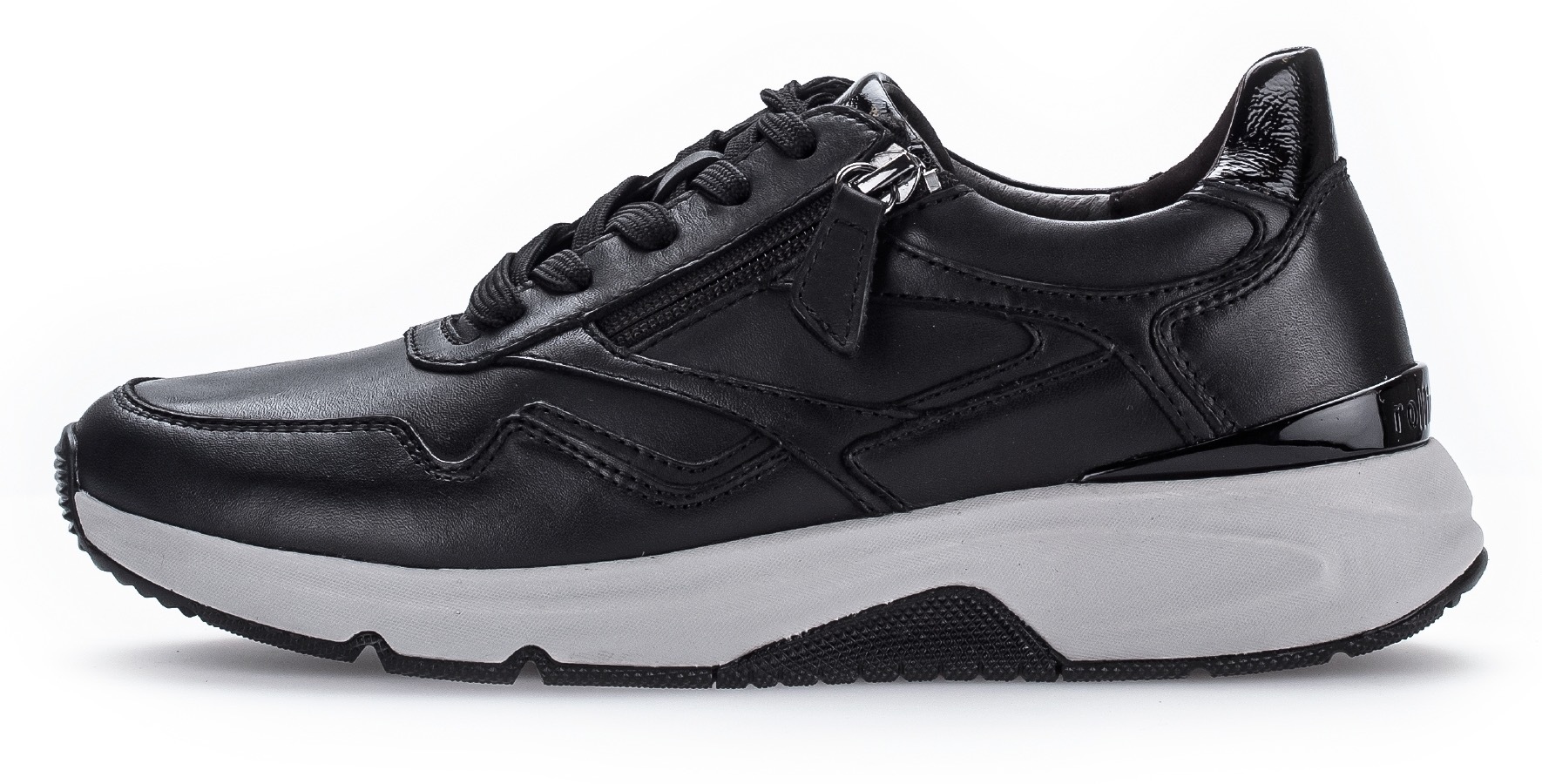 Gabor Rollingsoft Keilsneaker, Freizeitschuh, Halbschuh, Schnürschuh, Logoschriftzug an der Ferse