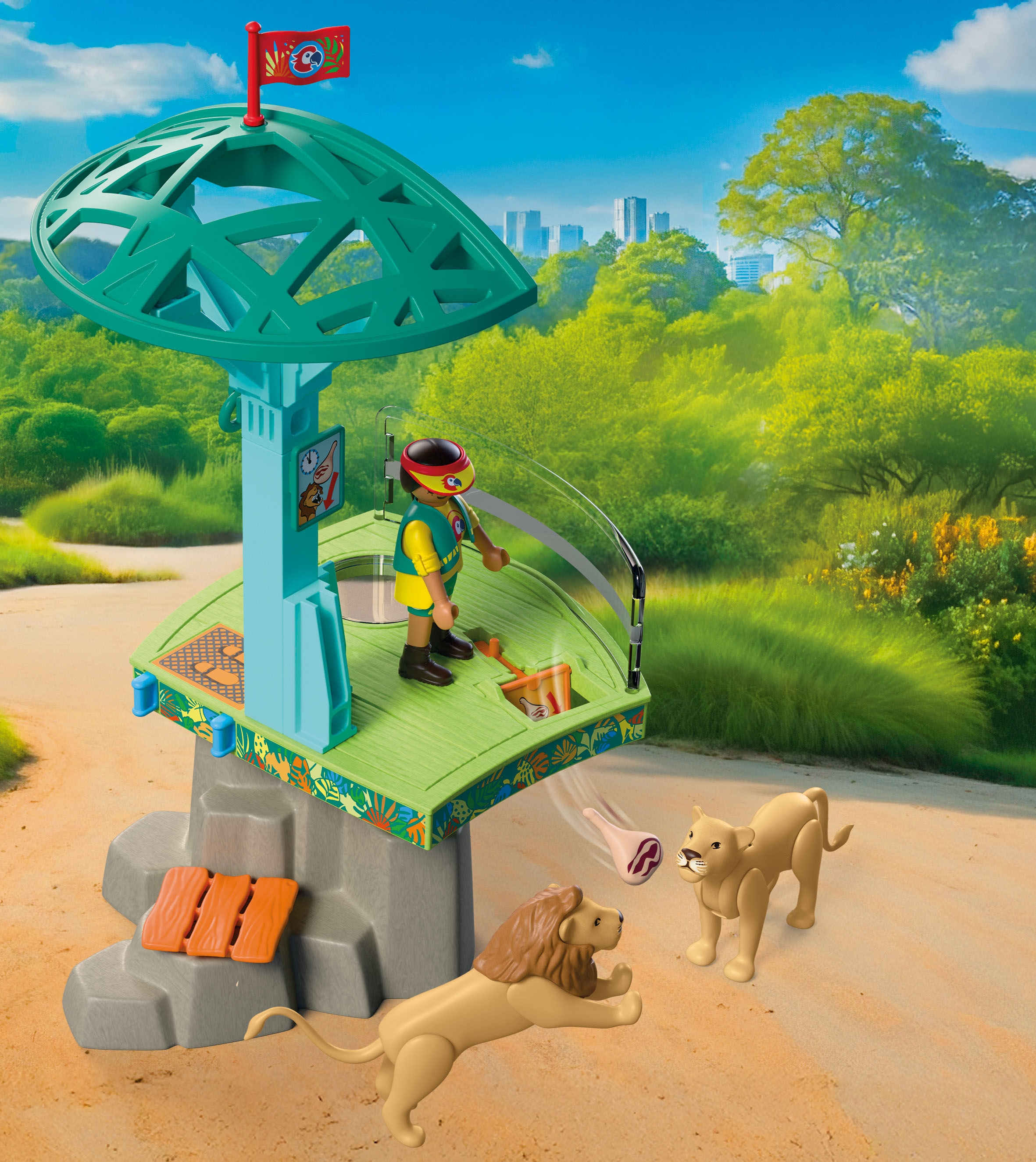 Playmobil® Konstruktions-Spielset »Zoo: Wildnis-Kletterpark (72070), Animals & Friends« Made in Europe