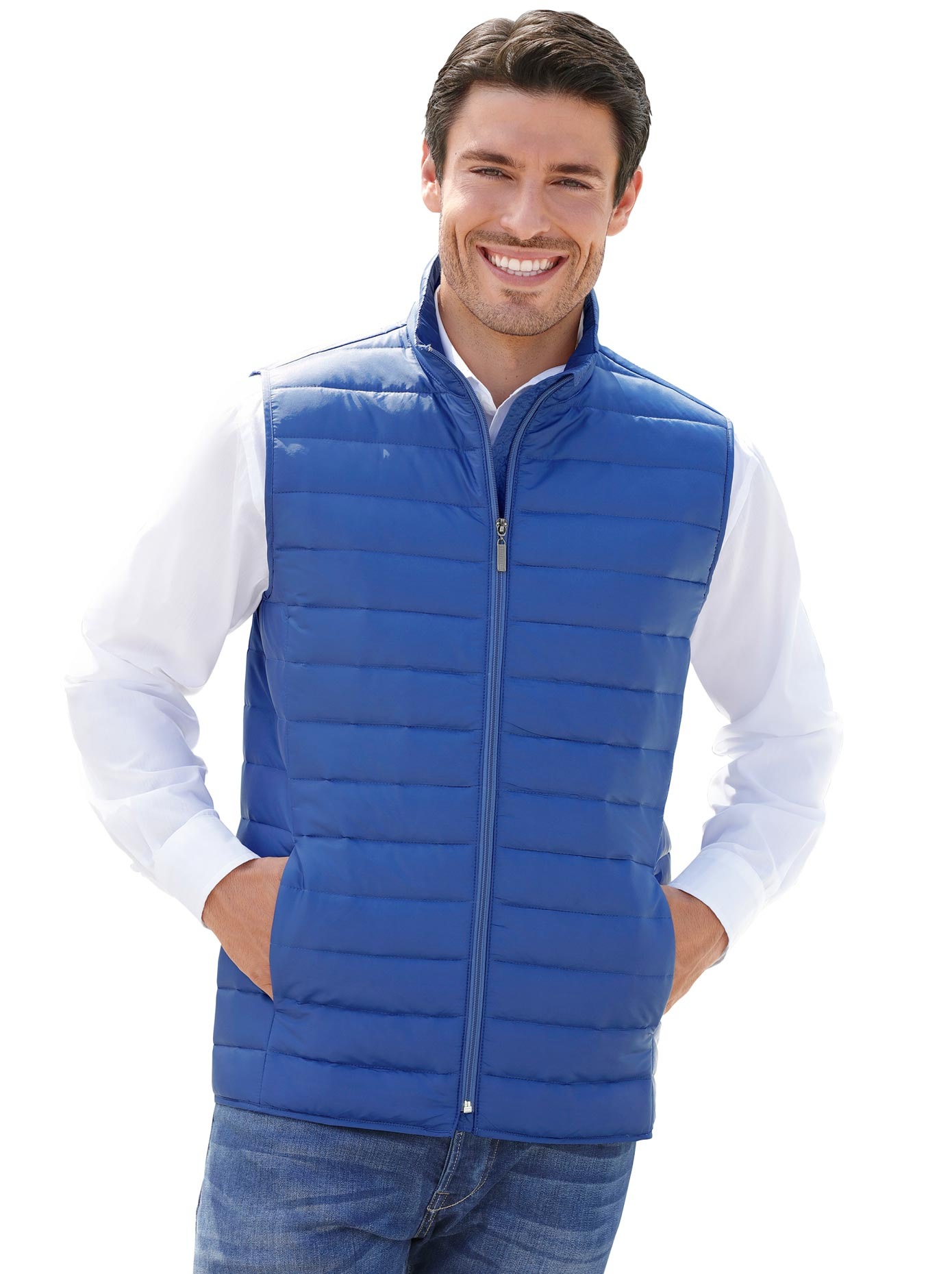 Steppweste mit gestepptem Stehkragen