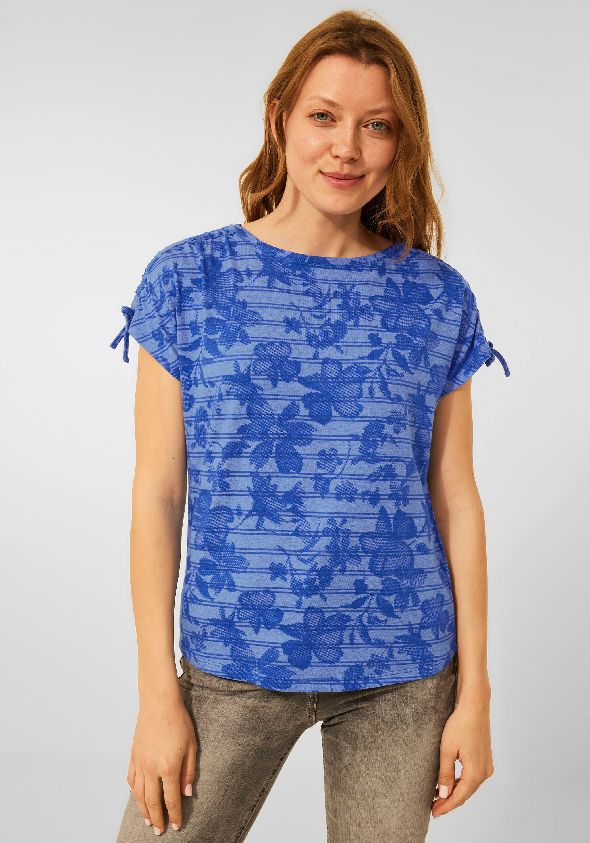 Image of Cecil Kurzarmshirt, mit Blumenprint und Streifen bei Ackermann Versand Schweiz