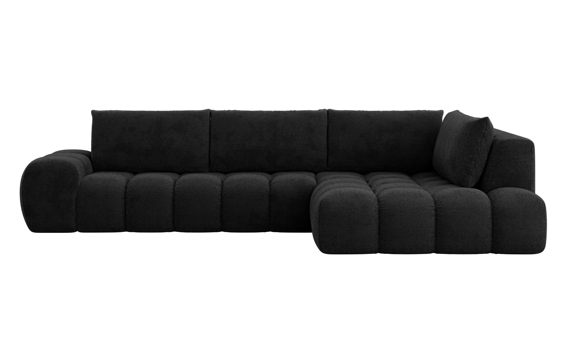 INOSIGN Ecksofa »AZITA klein, L-Form, elegant und bequem Designsofa«, lose Rückenkissen, traumhafte Steppung, Masse B/T/H: 296/176,5/89 cm