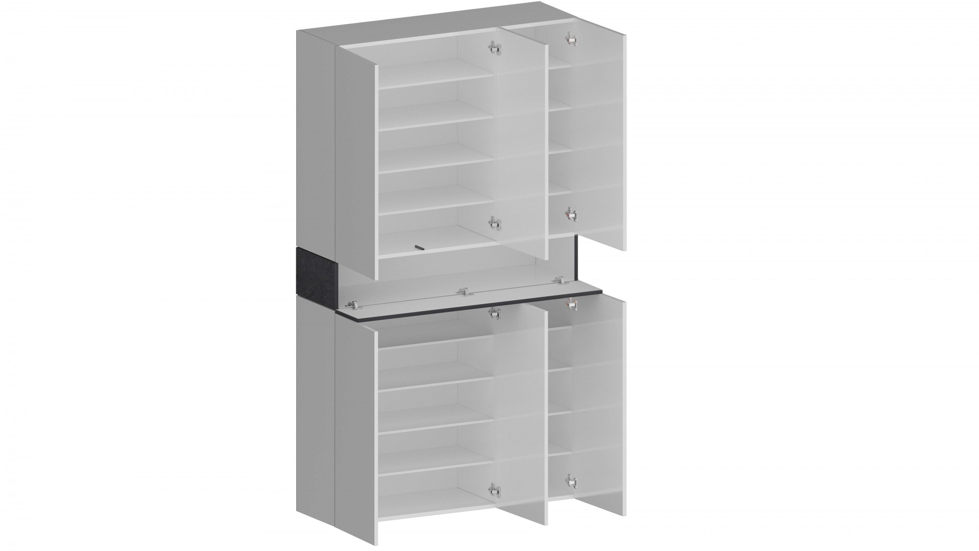 Home affaire Schuhschrank »Savona« Höhe 200cm, 12 Einlegeböden, 21 Fächer