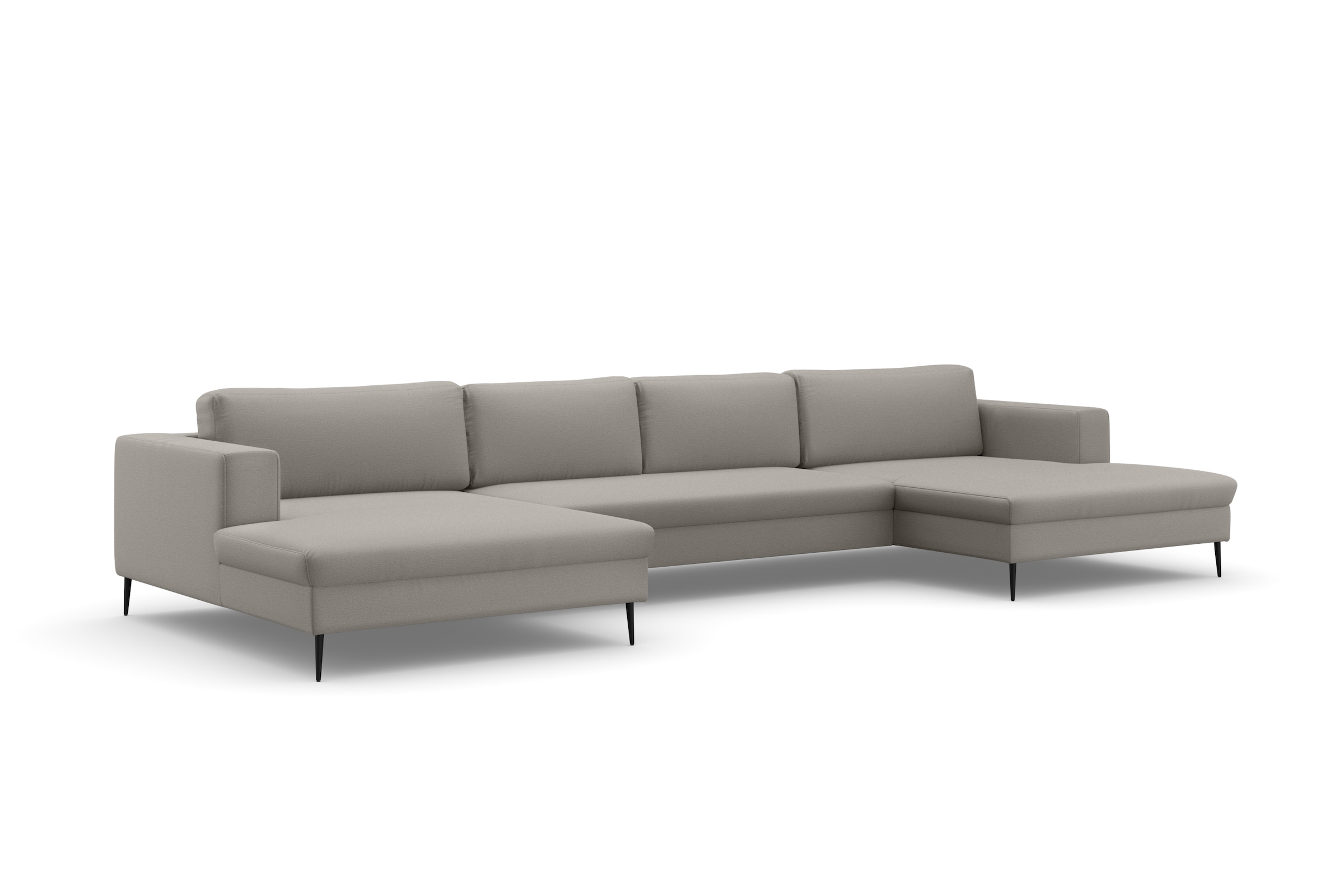 DOMO collection Wohnlandschaft »Modica U-Form«, XXL, in moderner Optik mit, 2 grosszügigen Recamieren, auch in Cord