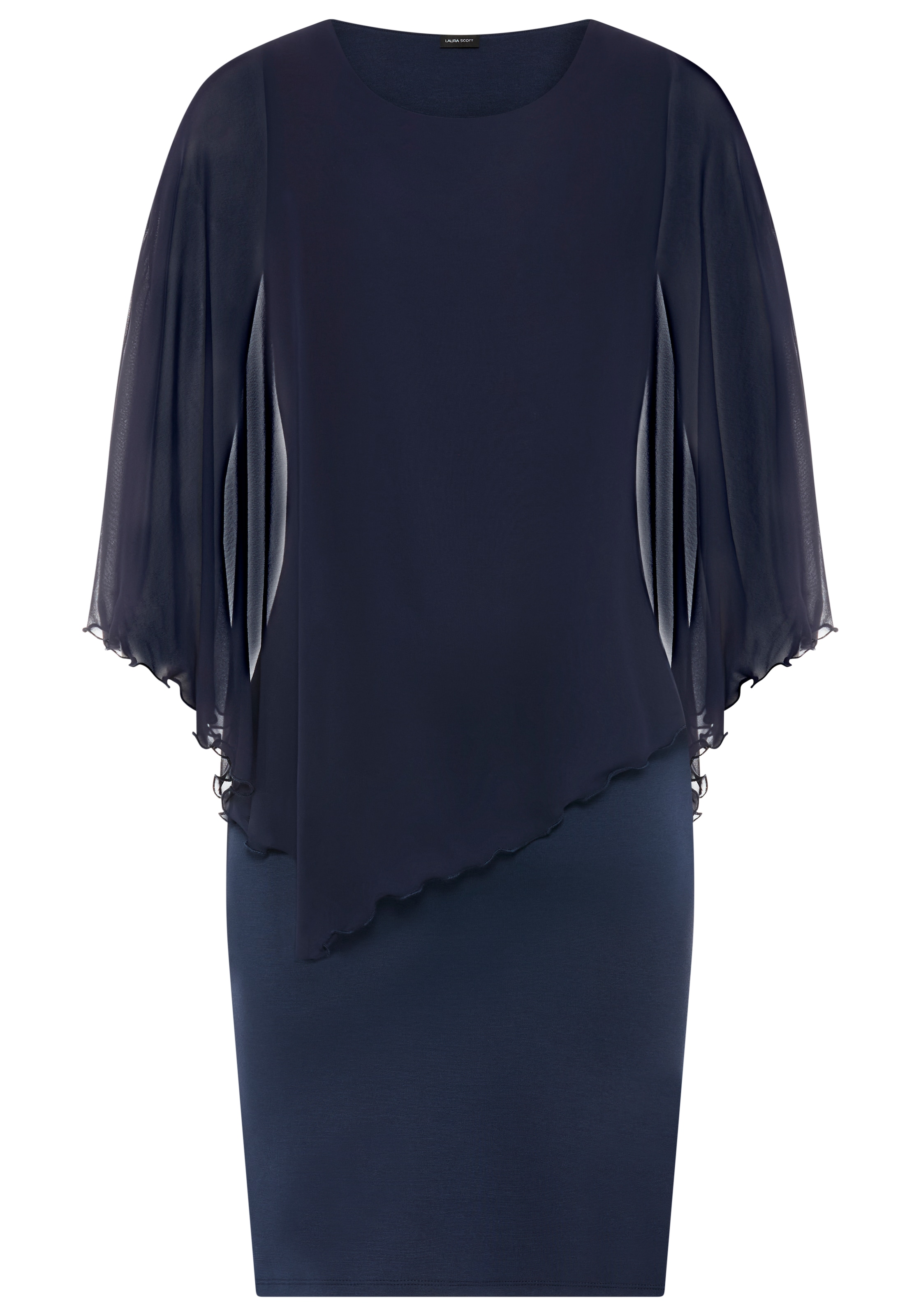 Laura Scott Robe de soirée für festliche Anlässe, aus Milano Rib und Chiffon, elastisch