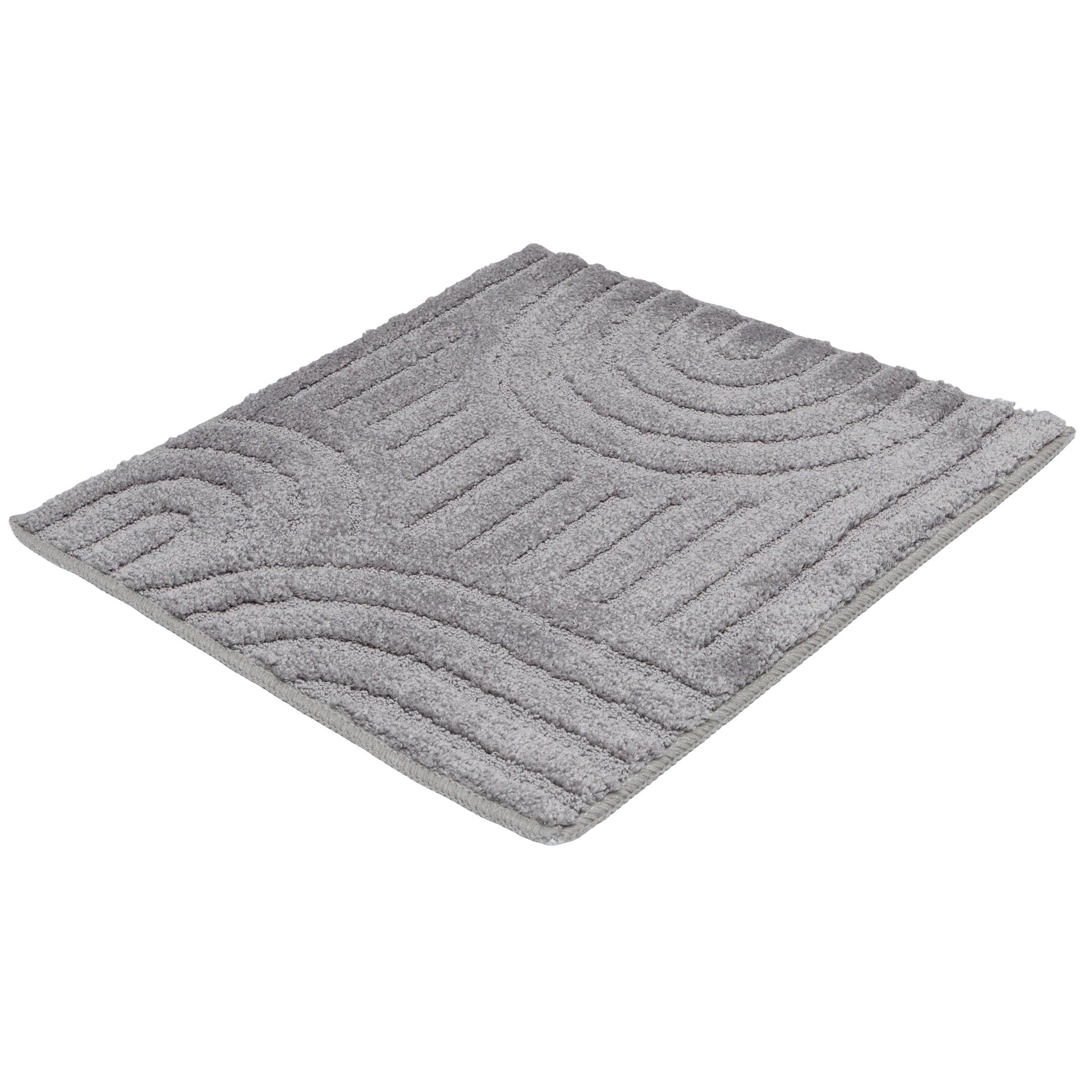 OTTO home Badematte "Zen, Badvorleger, Badezimmer Teppich, Duschvorleger" Höhe 10 mm rutschhemmend beschichtet fußbodenheizungsgeeignet  schnell trocknend Uni Farben, Hoch-Tief-Effekt, modernes Muster, Zen