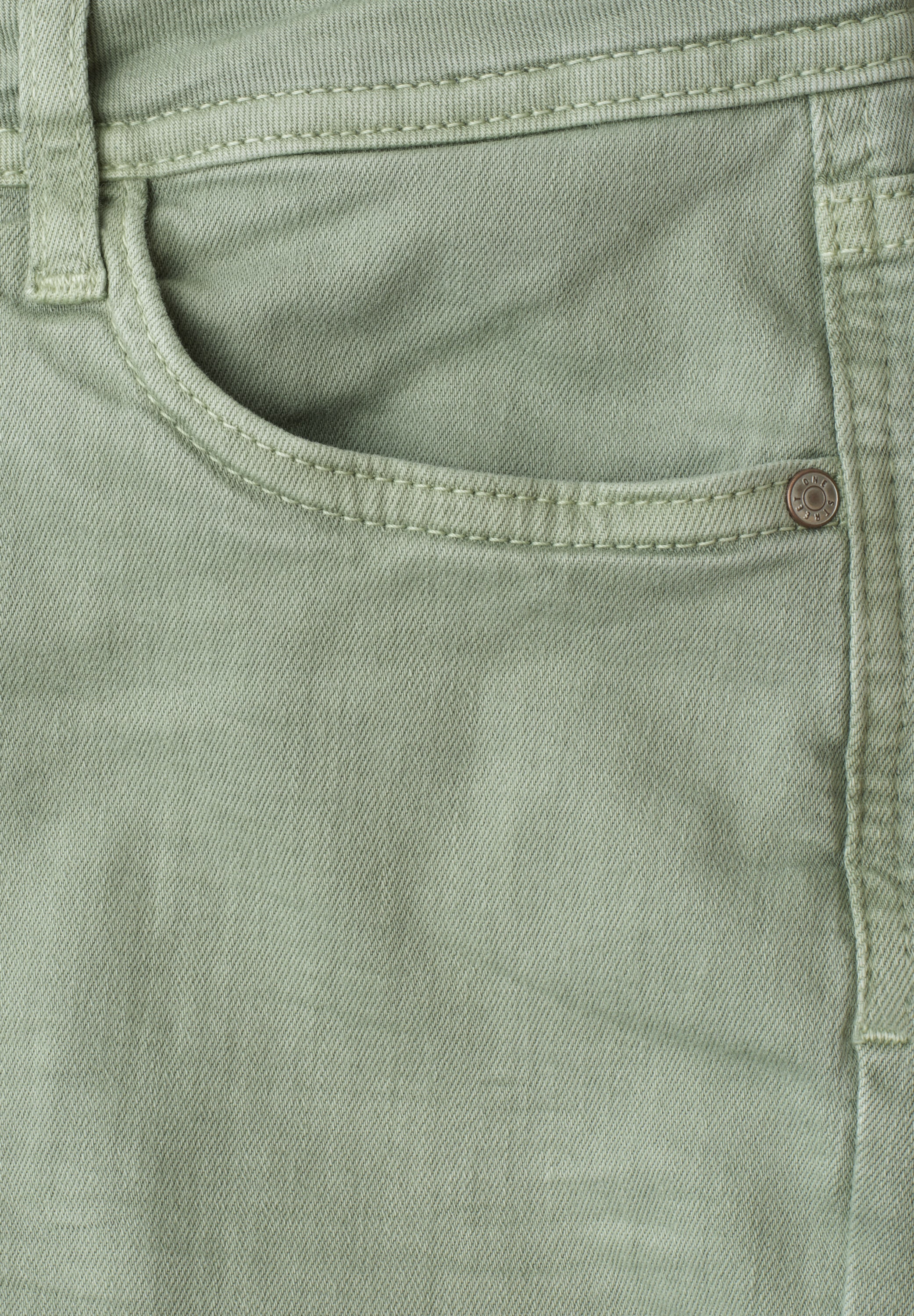 STREET ONE Straight-Jeans mit offenem Saum
