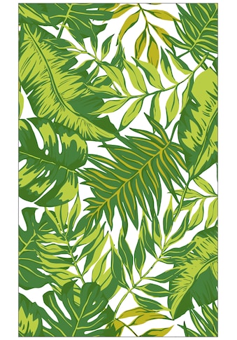 Fensterfolie »Look Palm Leaves green«, halbtransparent, glattstatisch haftend