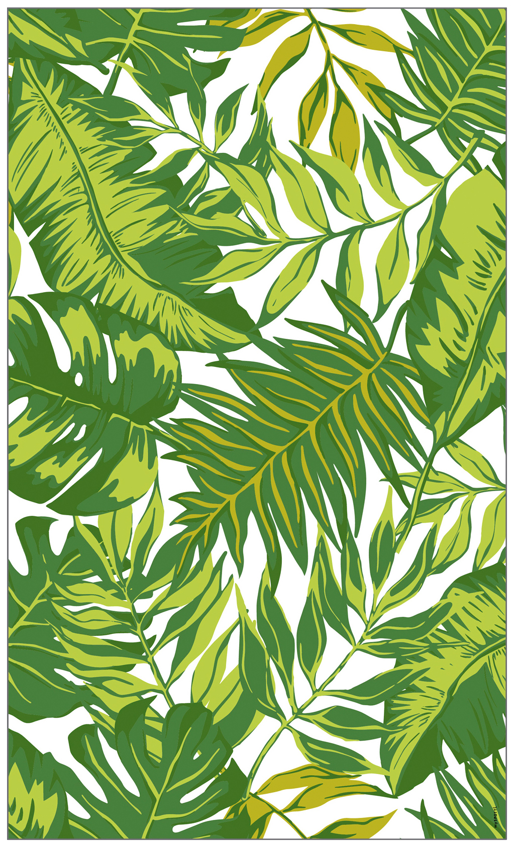 MySpotti Fensterfolie »Look Leaves turquoise«, halbtransparent,  glattstatisch haftend, 200 x 30 cm, statisch haftend maintenant