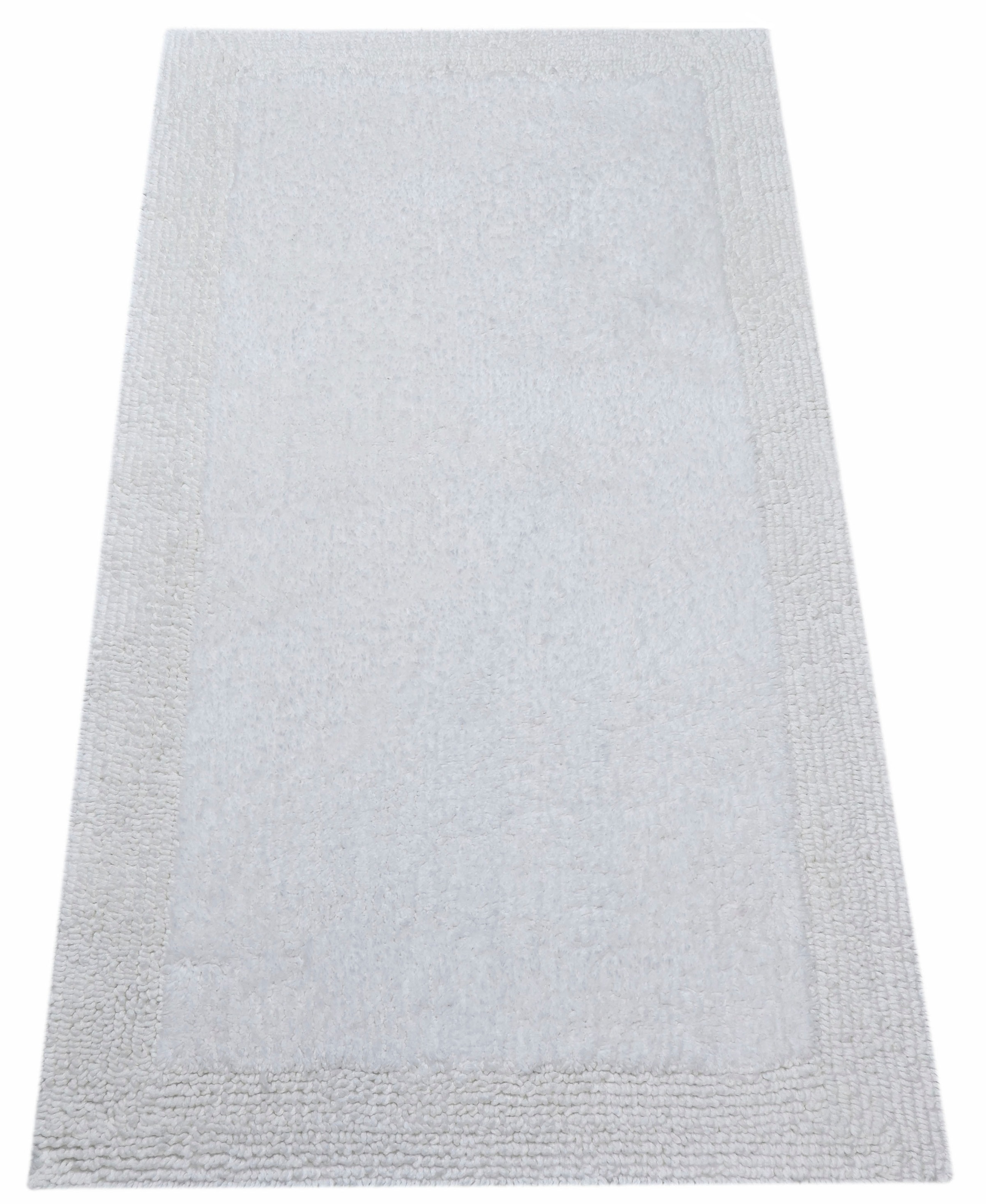 my home Badematte »Kapra, Badvorleger, Badezimmer Teppich« Höhe 14 mm beidseitig nutzbar | fussbodenheizungsgeeignet | strapazierfähig mit Bordüre, Badteppich, Badematte, Baumwolle