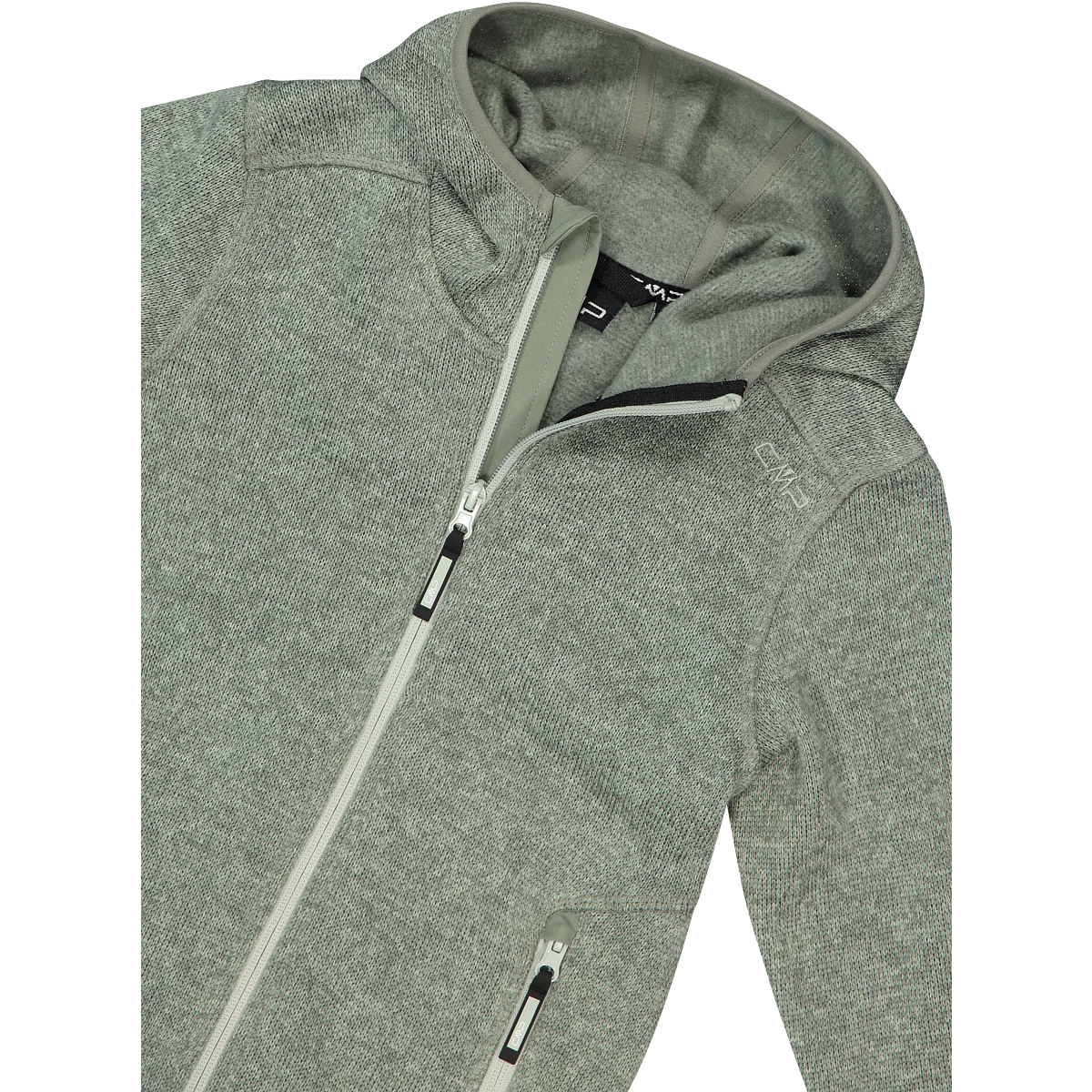 CMP Strickfleecejacke mit Kapuze Übergangsjacke für Kinder, mit Kapuze, mit Reissverschlusstaschen