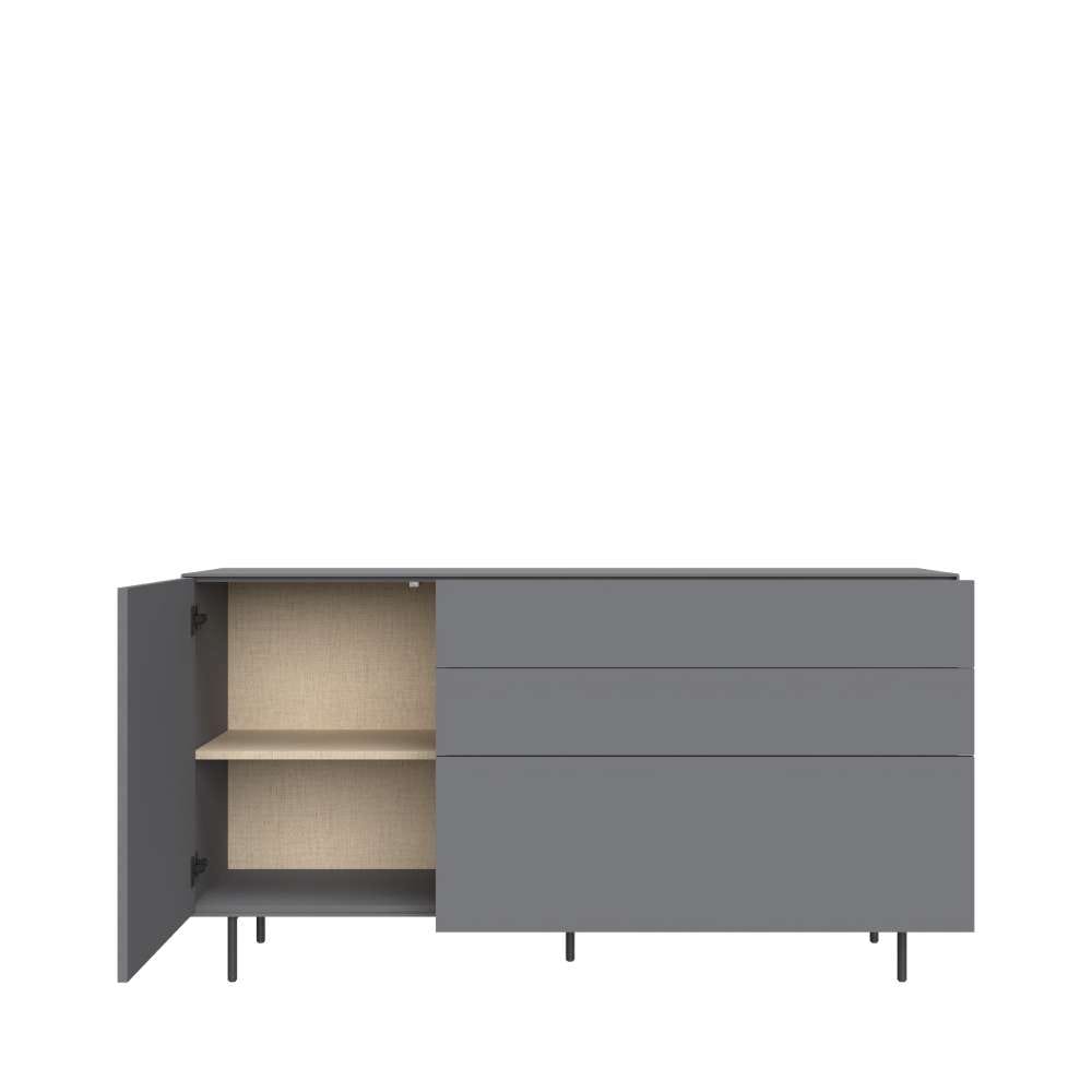 LeGer Home by Lena Gercke Sideboard »Essentials, Kommode, Anrichte, Kombikommode, Schrank mit Metallfüssen« Breite: 111 cm, UV lackiert, Push-to-open-Funktion